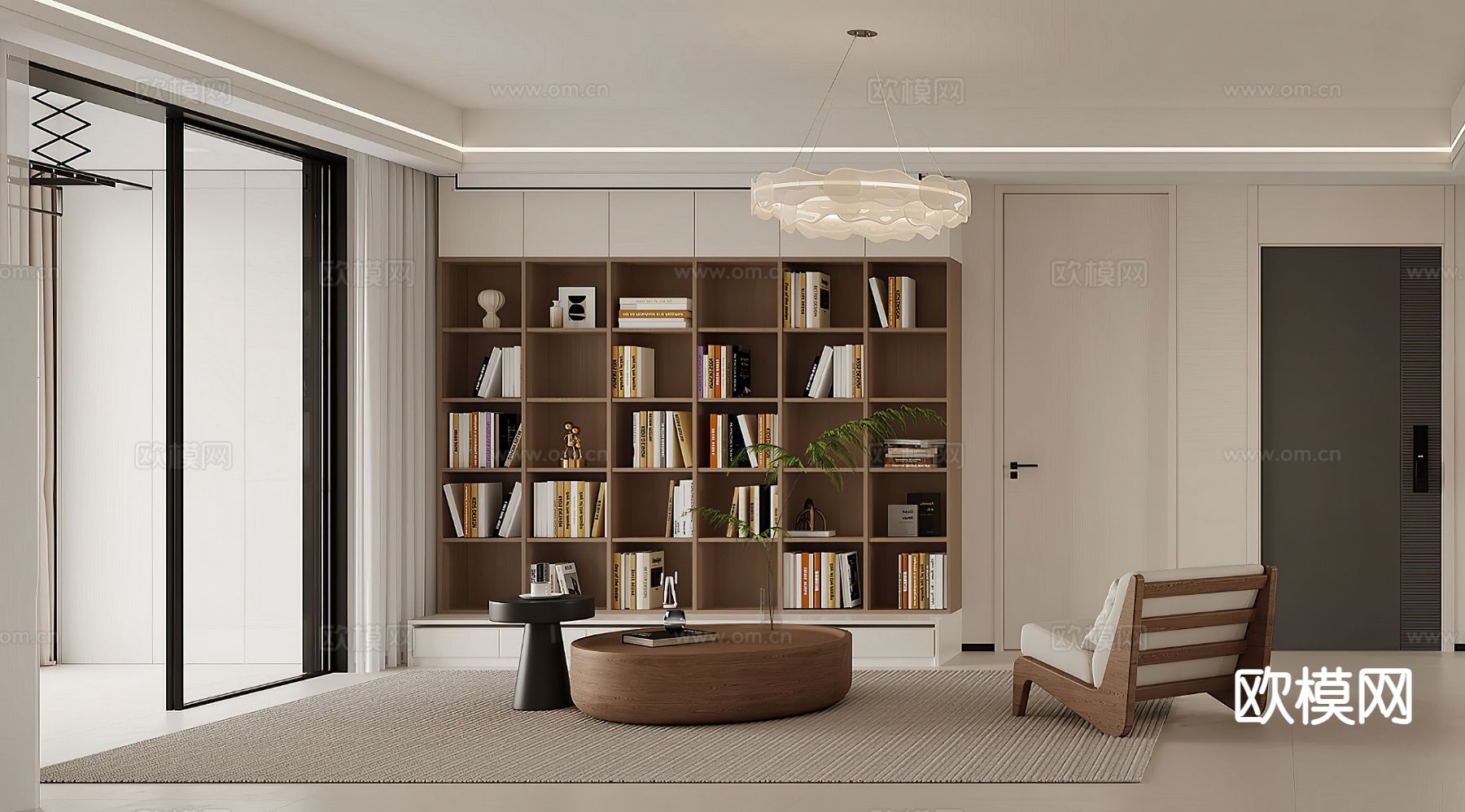 现代休闲娱乐室3d模型下载