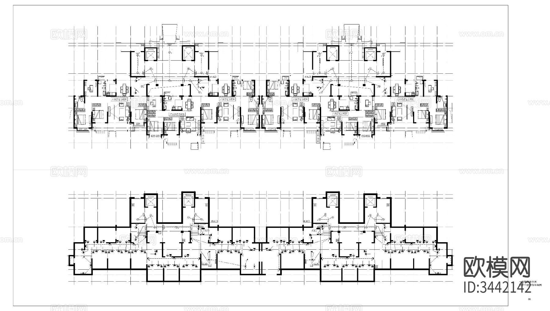住宅小区电气CAD施工图下载（渲染图7）