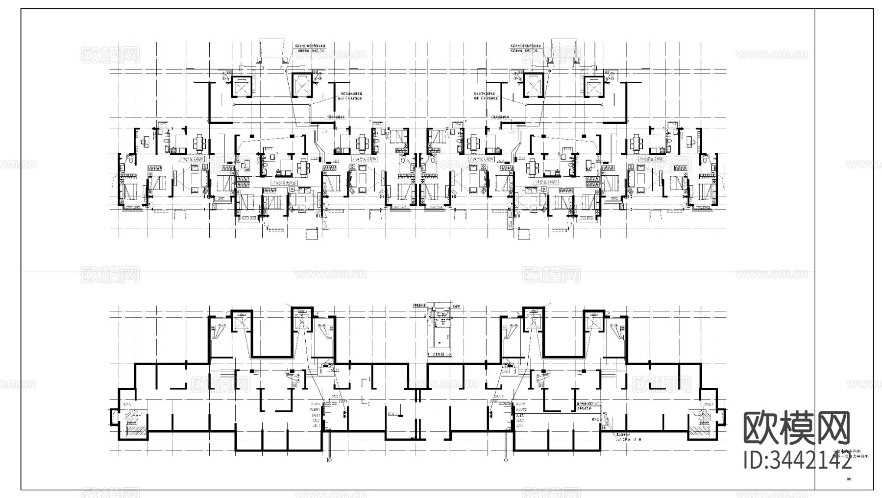 住宅小区电气CAD施工图下载（渲染图2）