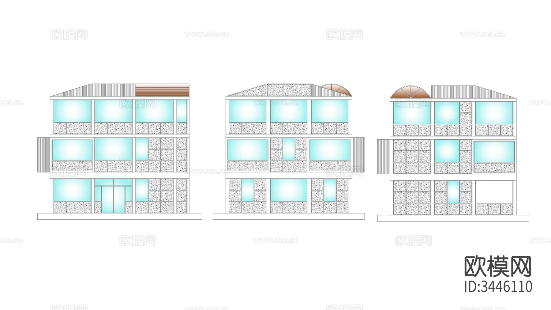 会所项目自由cad大样图下载（渲染图2）