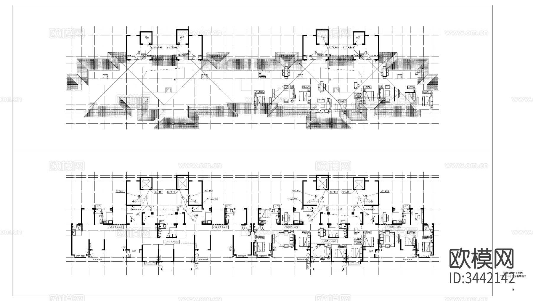 住宅小区电气CAD施工图下载（渲染图4）