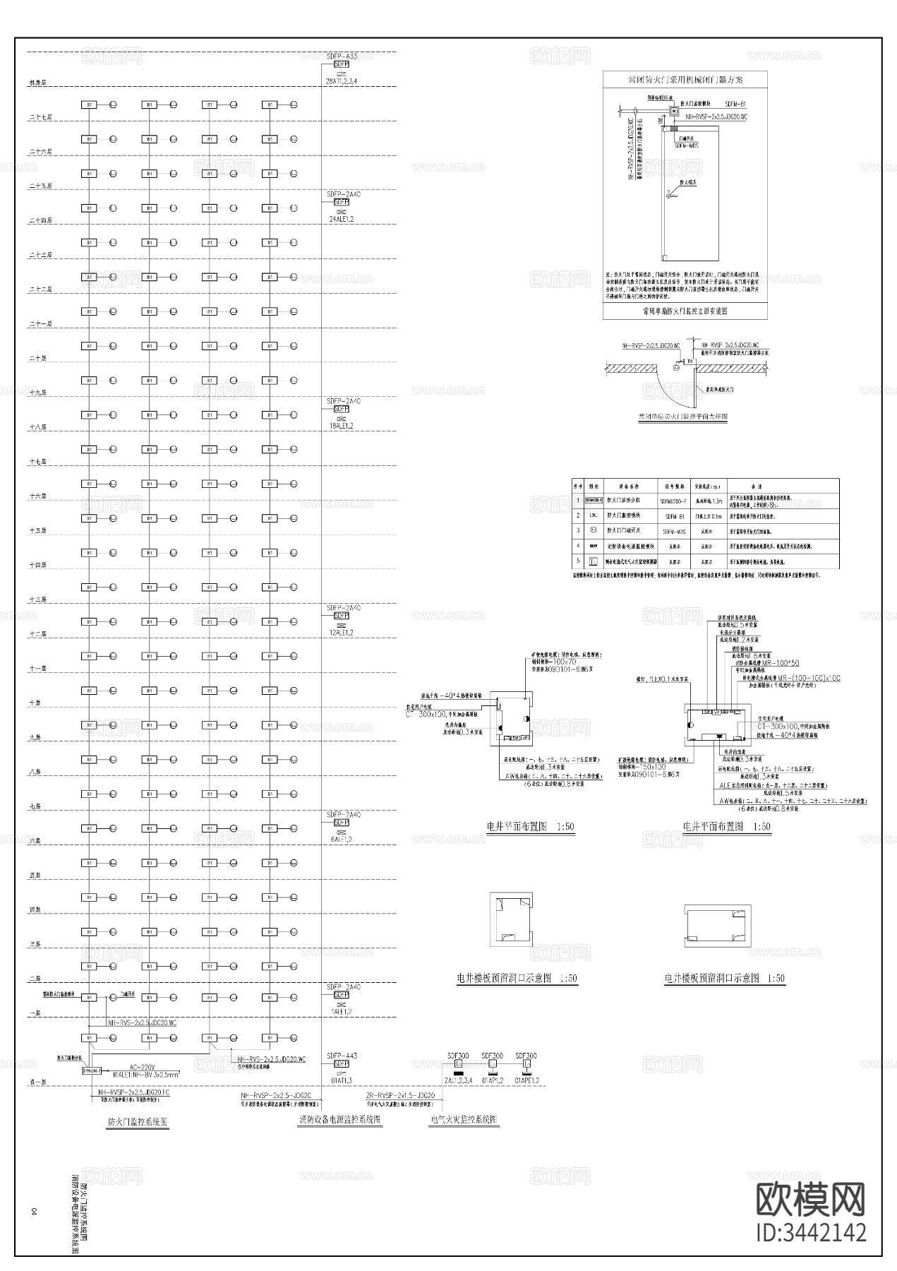 住宅小区电气CAD施工图下载（渲染图9）