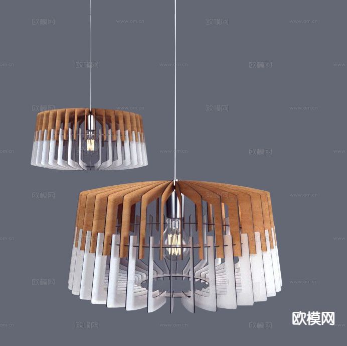 北欧吊灯 床头小吊灯3d模型下载