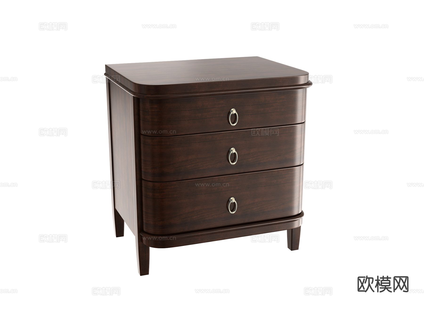 美式床头柜3d模型下载