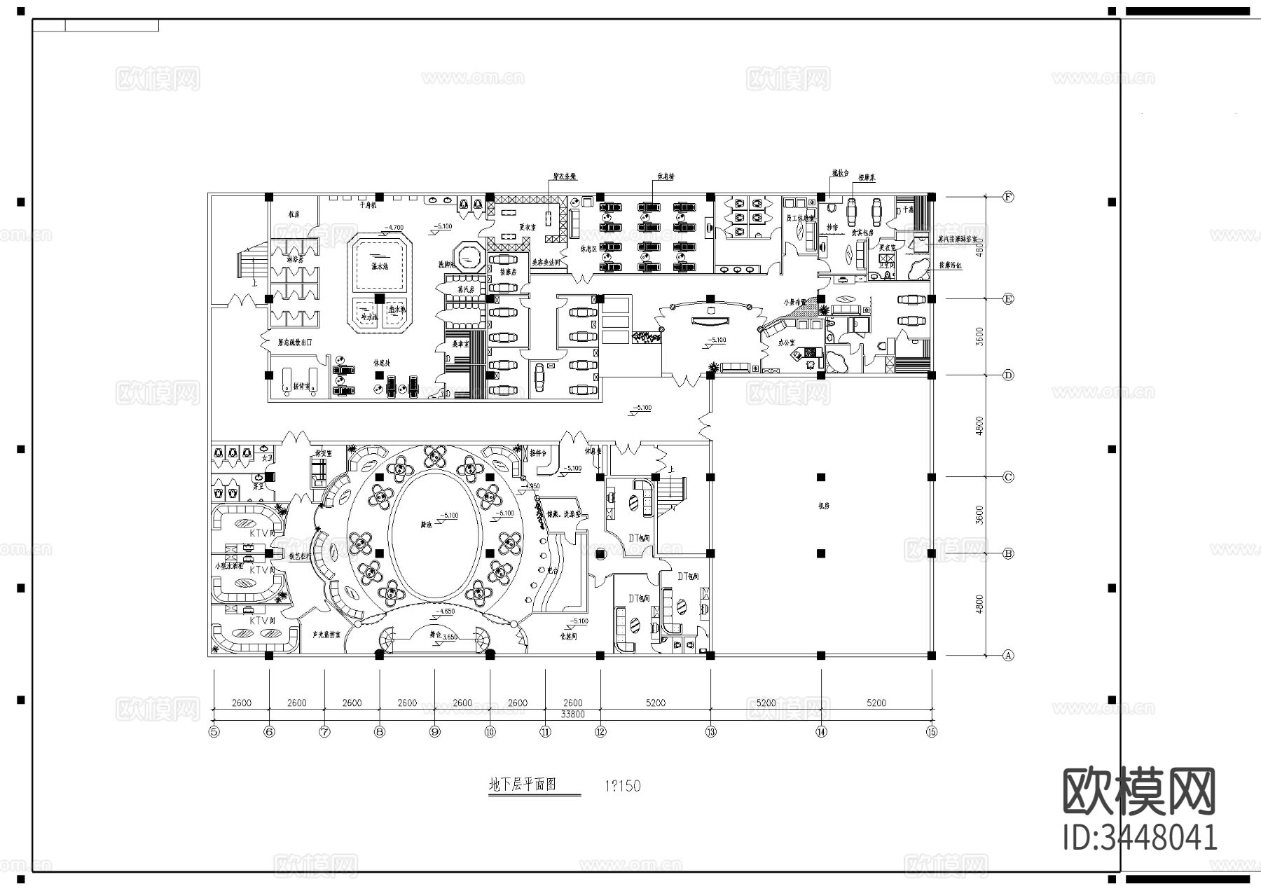 星级宾馆装修图cad施工图下载（渲染图9）