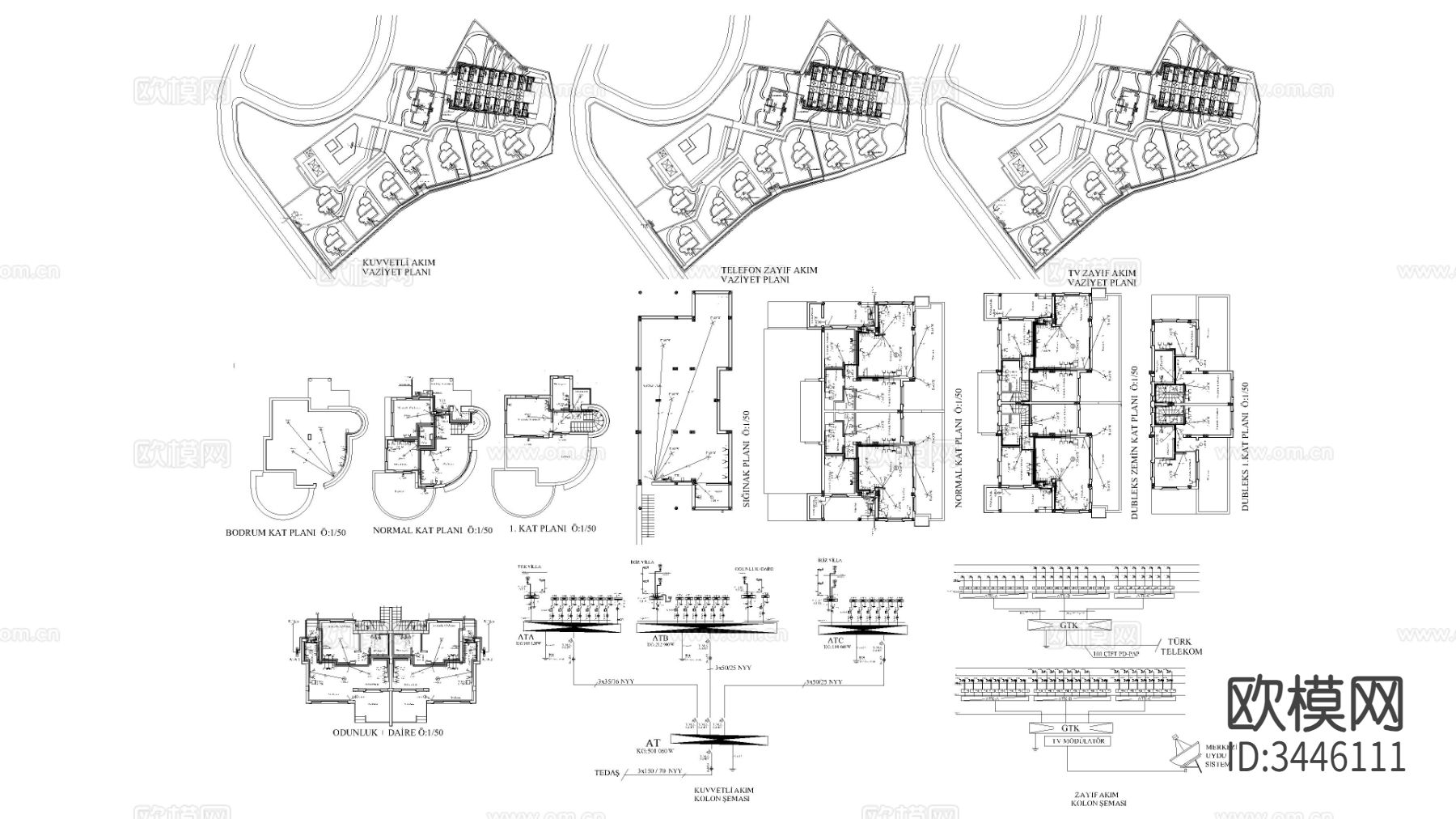 集体别墅项目cad大样图下载