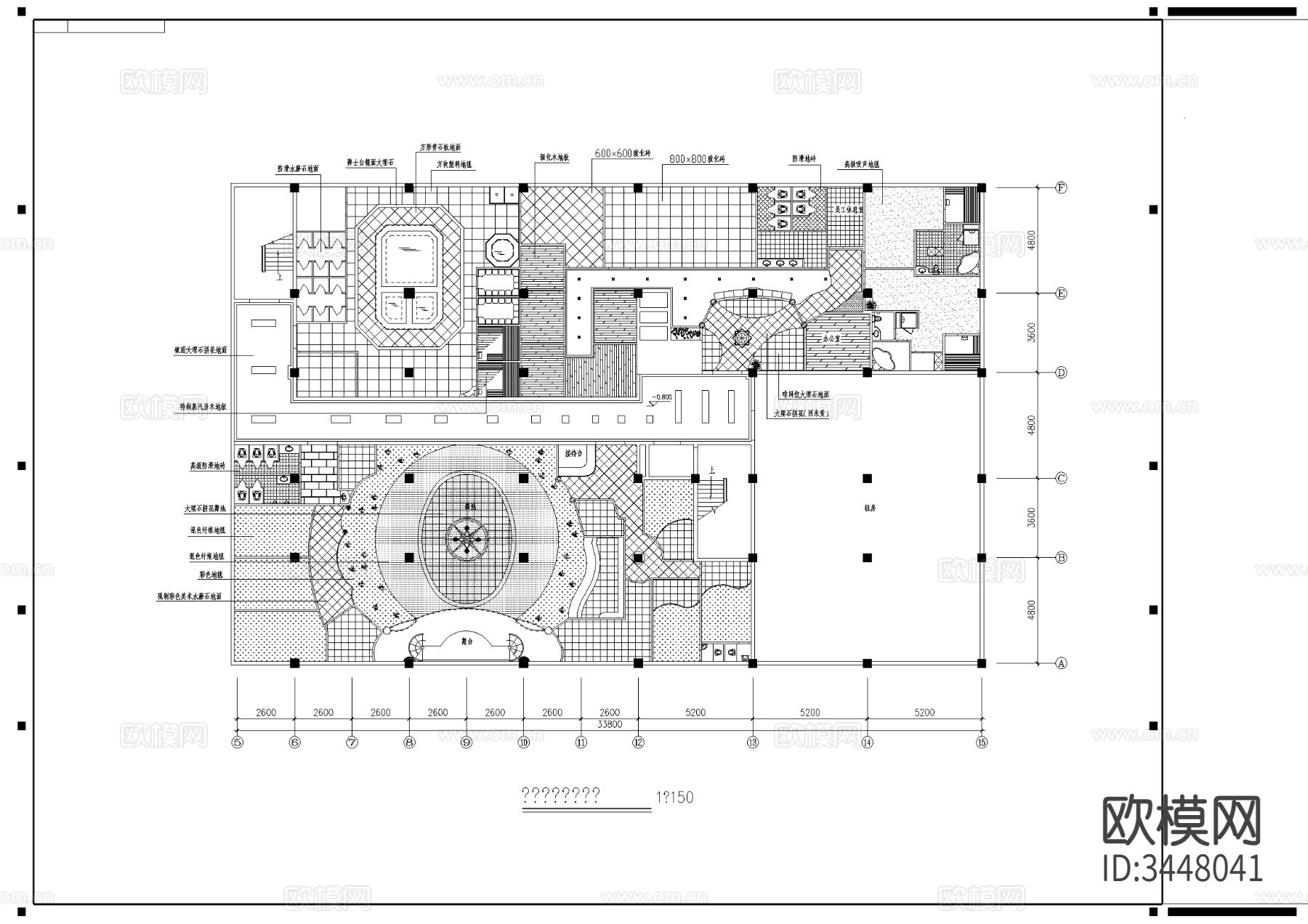 星级宾馆装修图cad施工图下载（渲染图7）