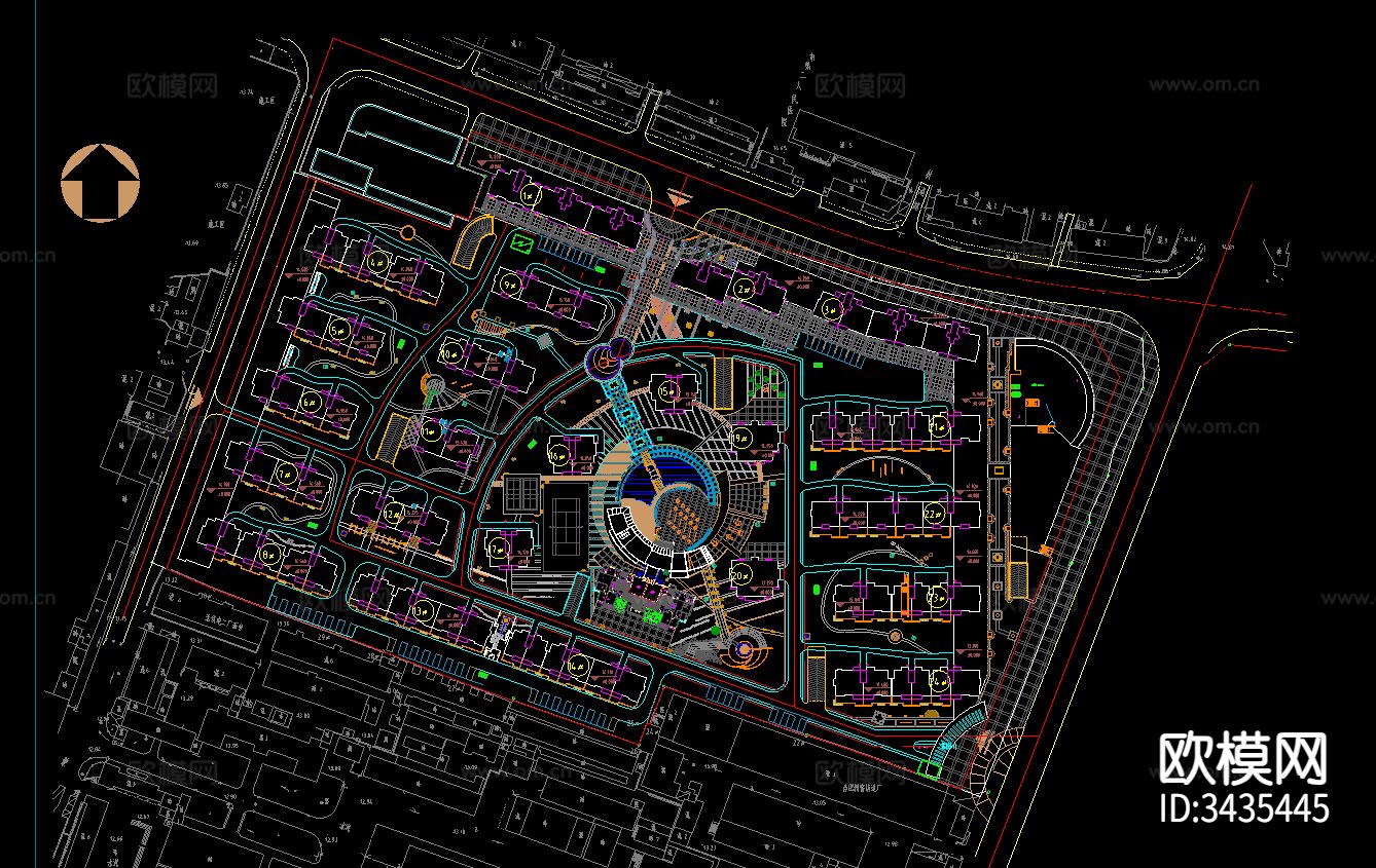 某小区CAD施工图下载（渲染图4）