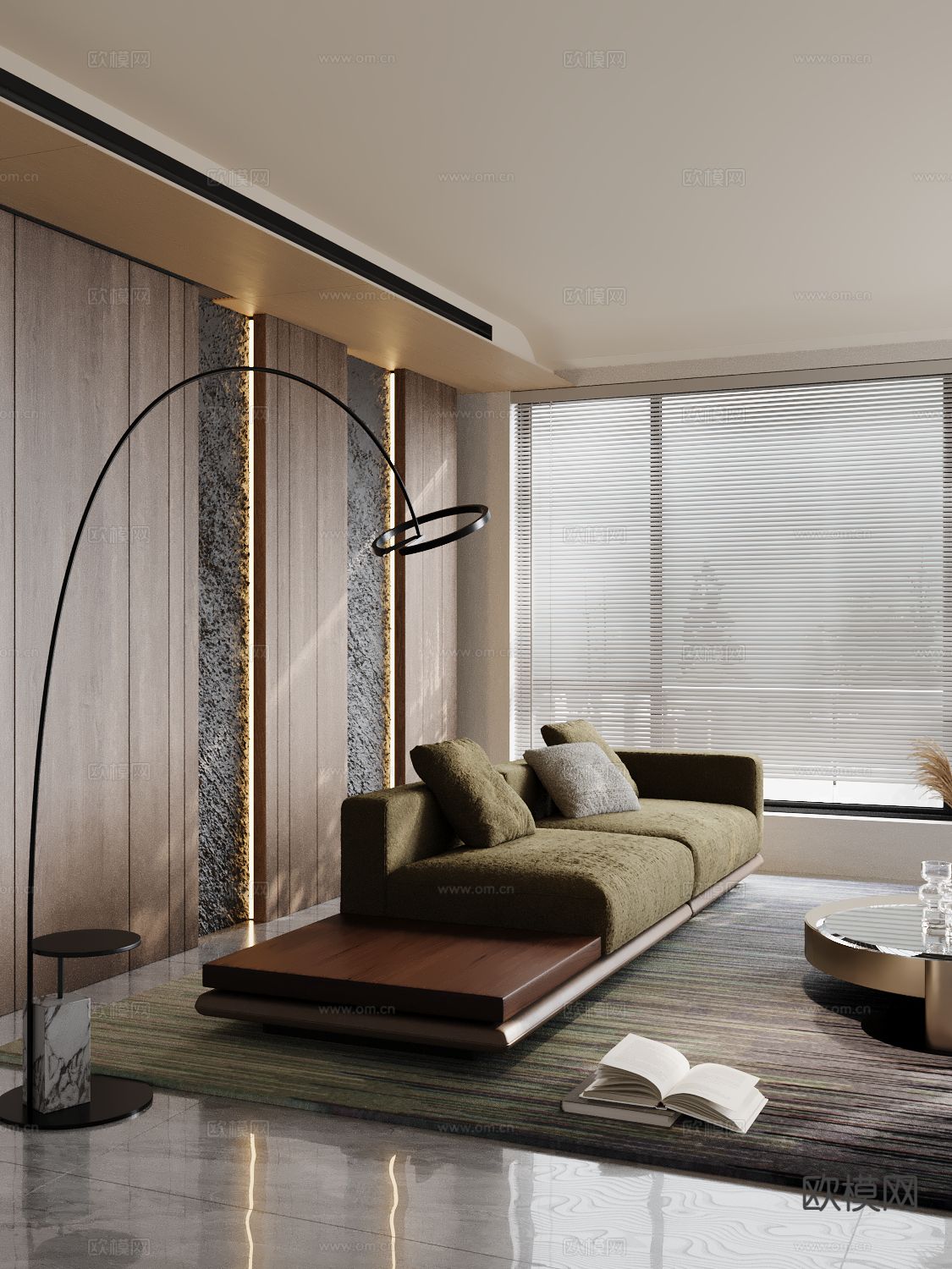 极简落地灯 钓鱼灯3d模型下载