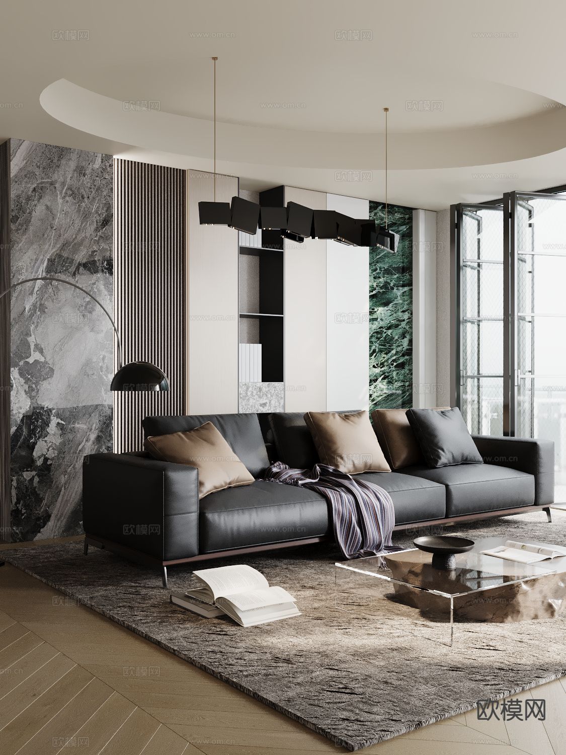 简约茶几 子母茶几3d模型下载