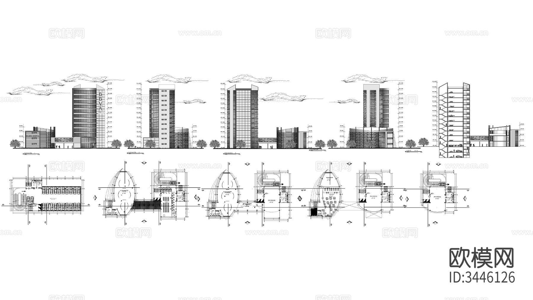 金融中心Dwg图纸cad施工图下载