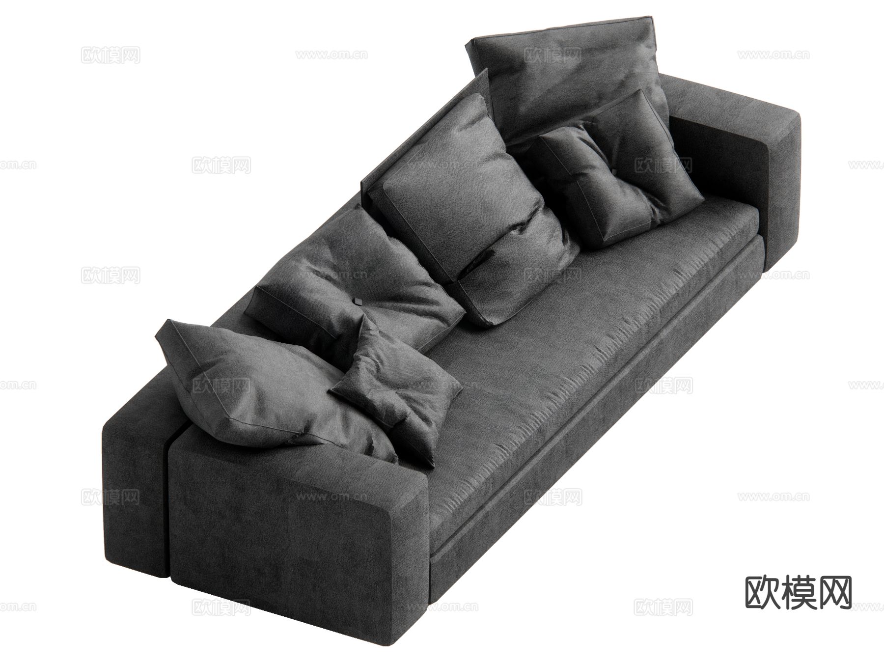 现代多人沙发su模型下载（渲染图2）