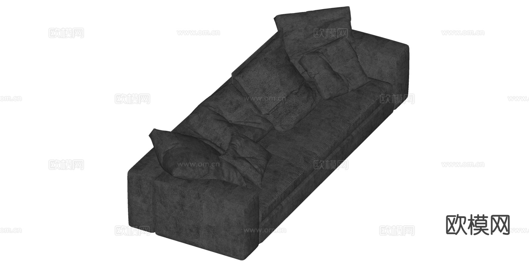 现代多人沙发su模型下载（渲染图1）