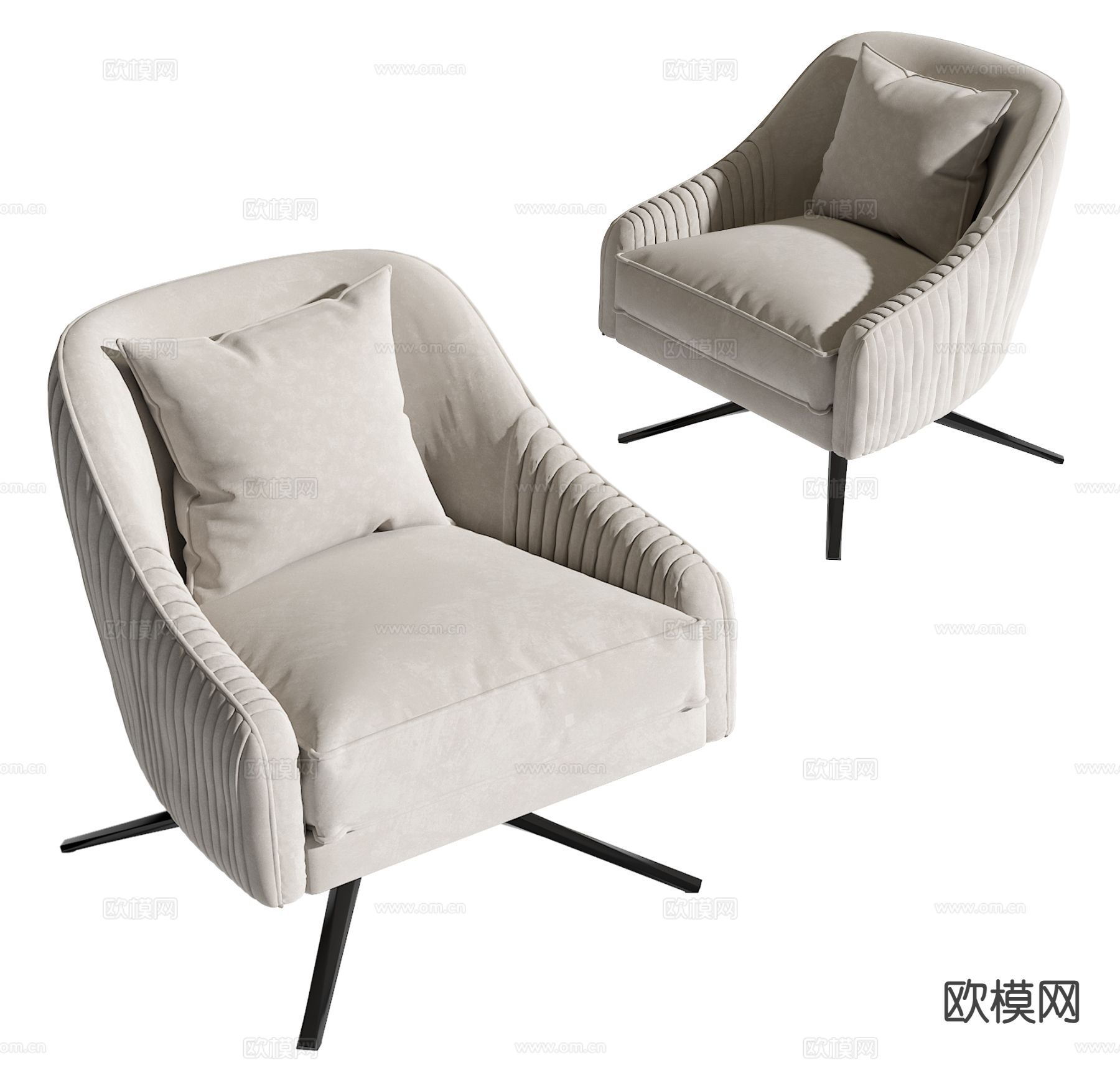 Poliform 单人沙发su模型下载（渲染图2）