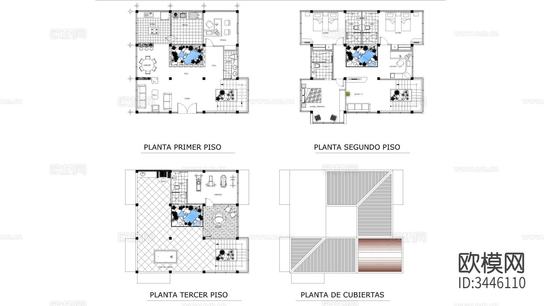 会所项目自由cad大样图下载（渲染图1）