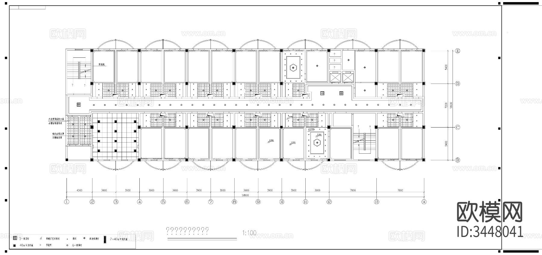 星级宾馆装修图cad施工图下载（渲染图5）