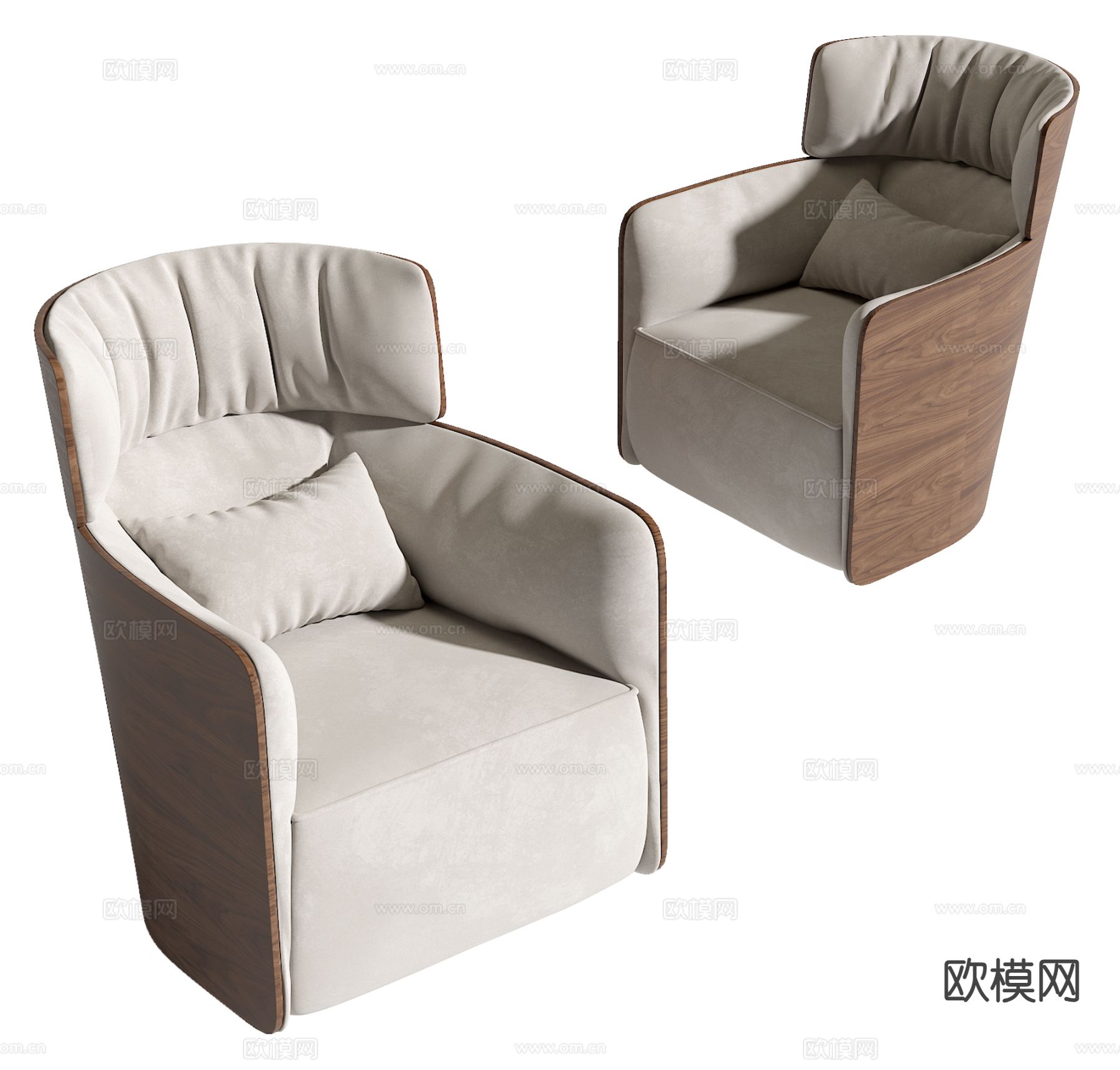 Minotti 单人沙发su模型下载（渲染图2）