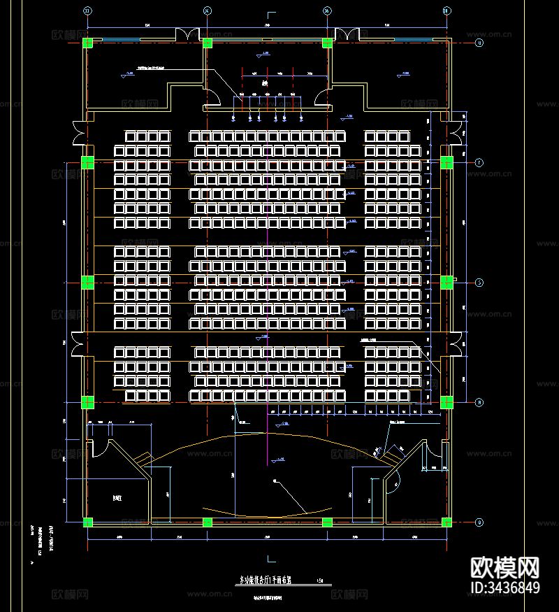 某大学广场建筑CAD施工图下载（渲染图3）
