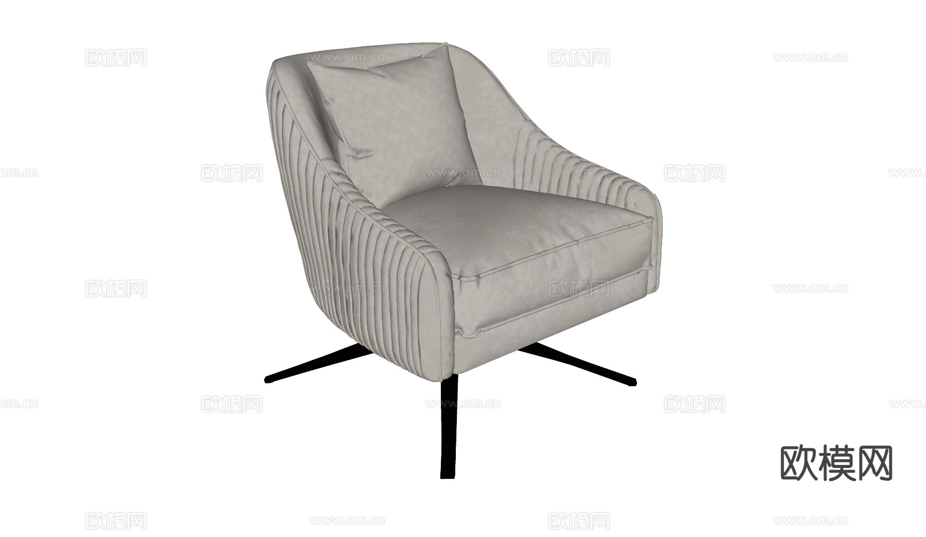 Poliform 单人沙发su模型下载（渲染图1）