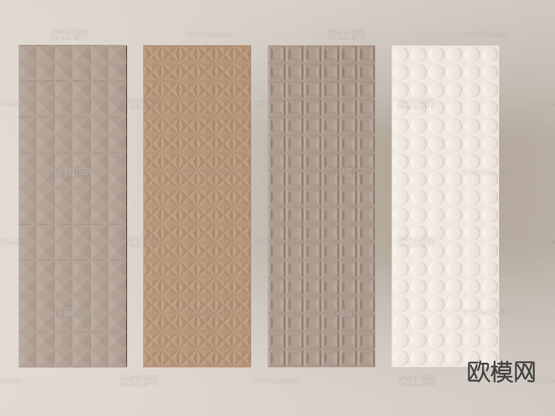 现代护墙板 造型板 饰面板3d模型下载