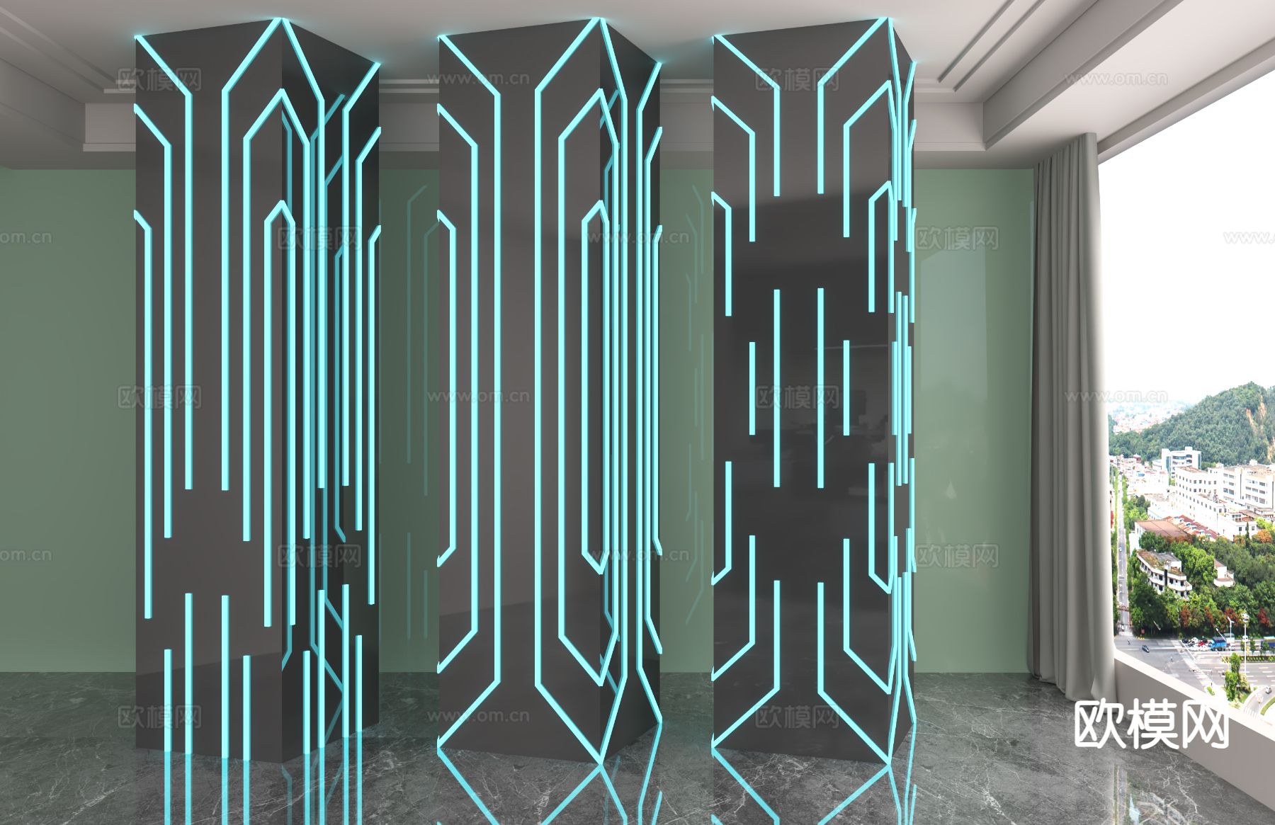 异形柱子 装饰柱 造型柱3d模型下载