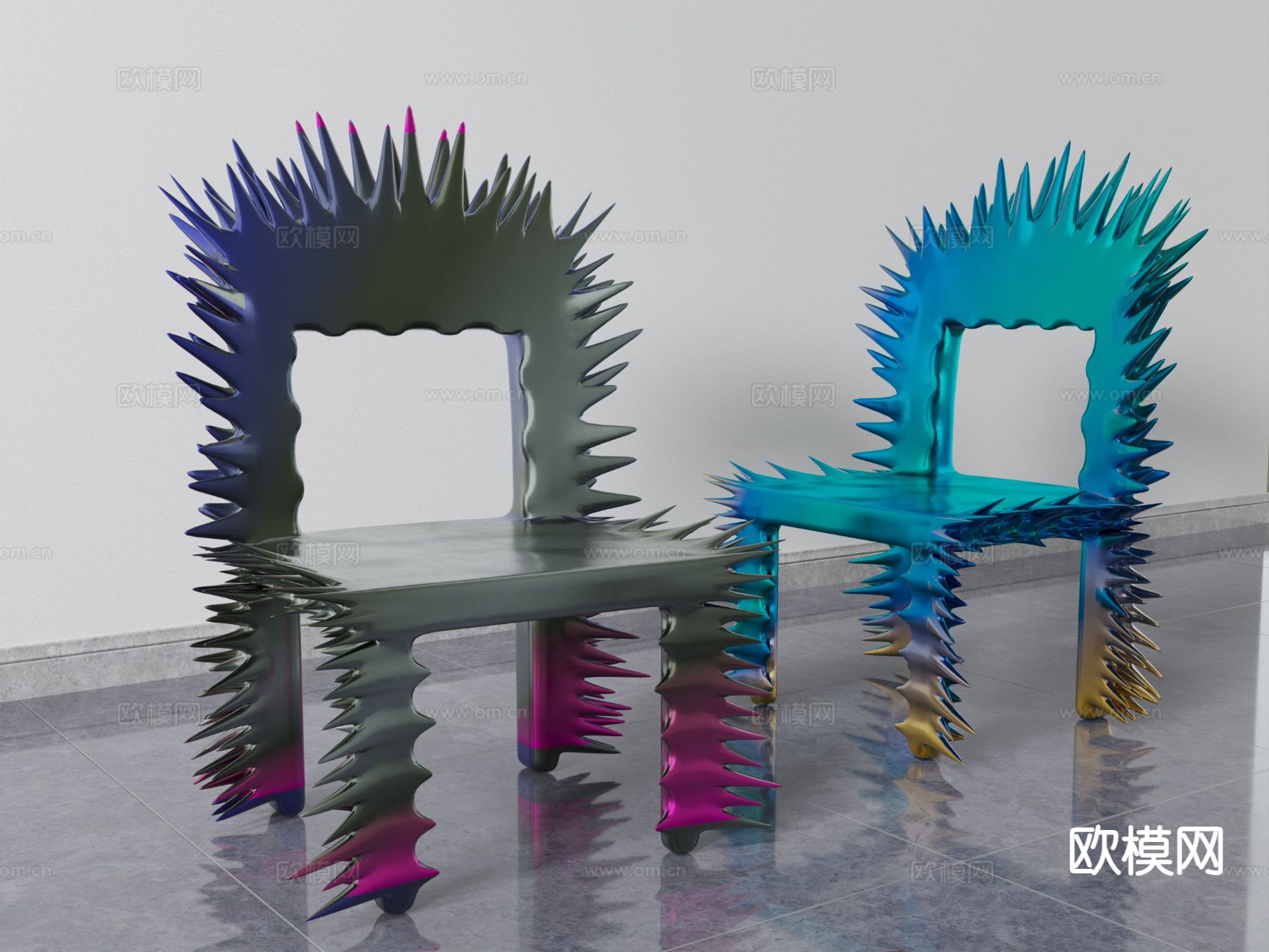 概念椅 异型椅 休闲椅 爆炸椅3d模型下载