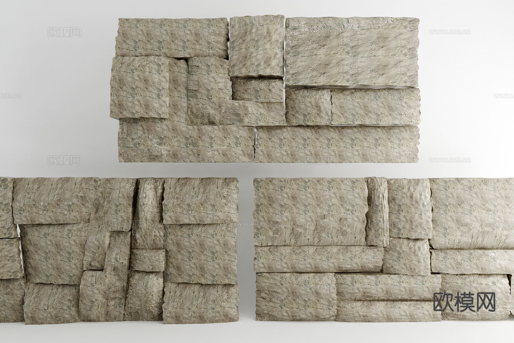 石头背景墙 造型墙 装饰墙3d模型下载