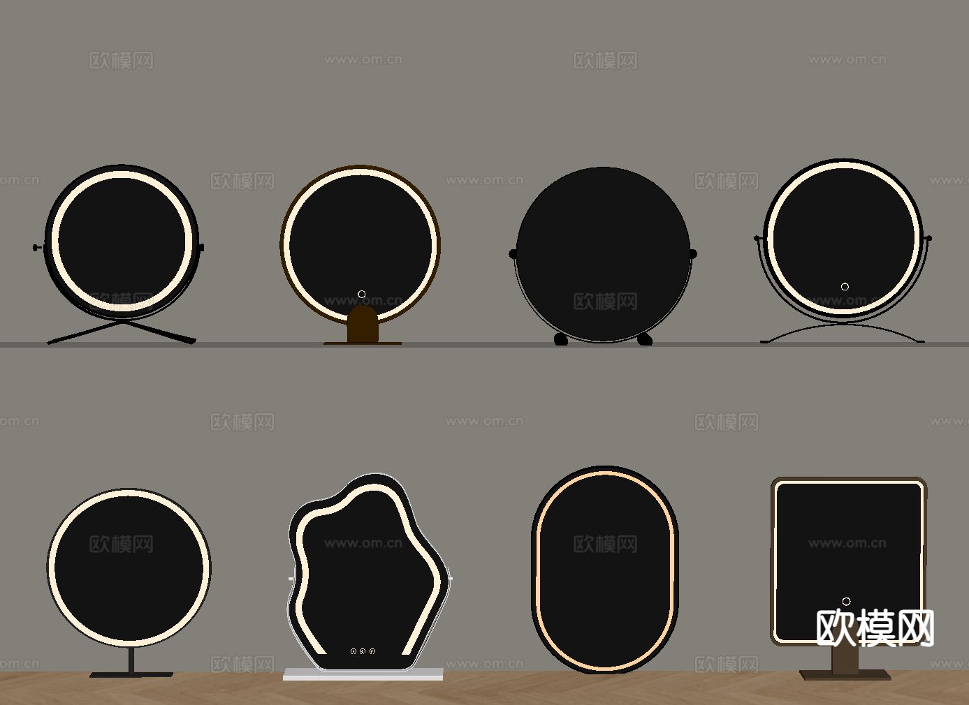 镜子 梳妆镜su模型下载（渲染图1）