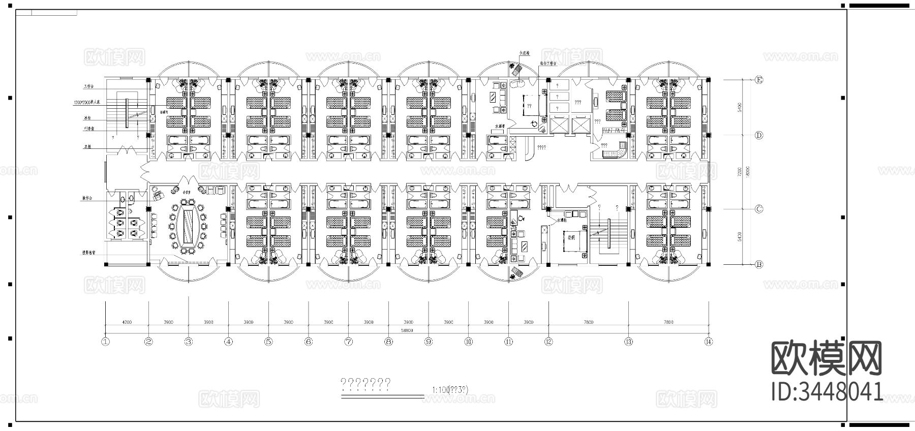 星级宾馆装修图cad施工图下载（渲染图6）