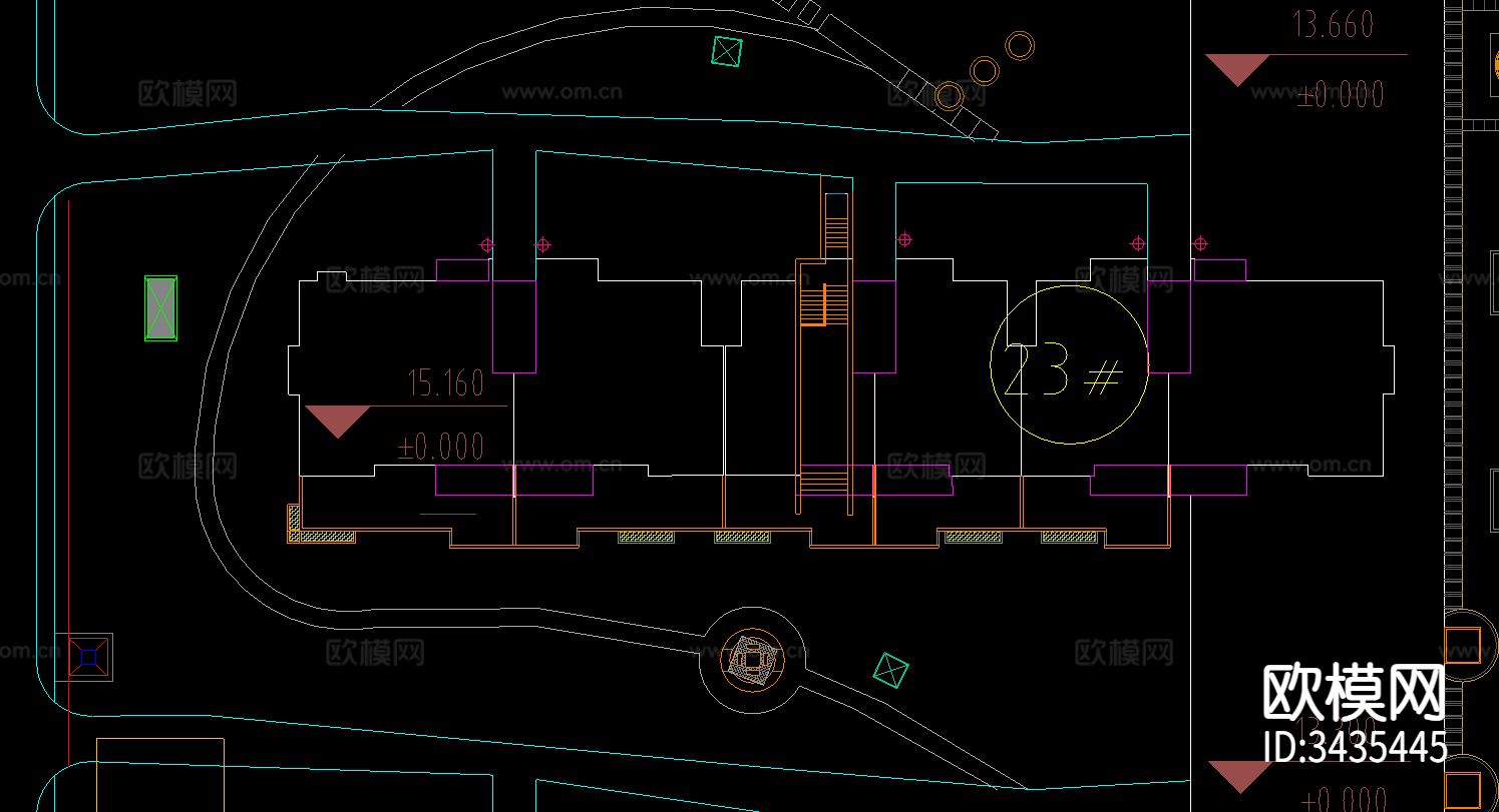 某小区CAD施工图下载（渲染图2）