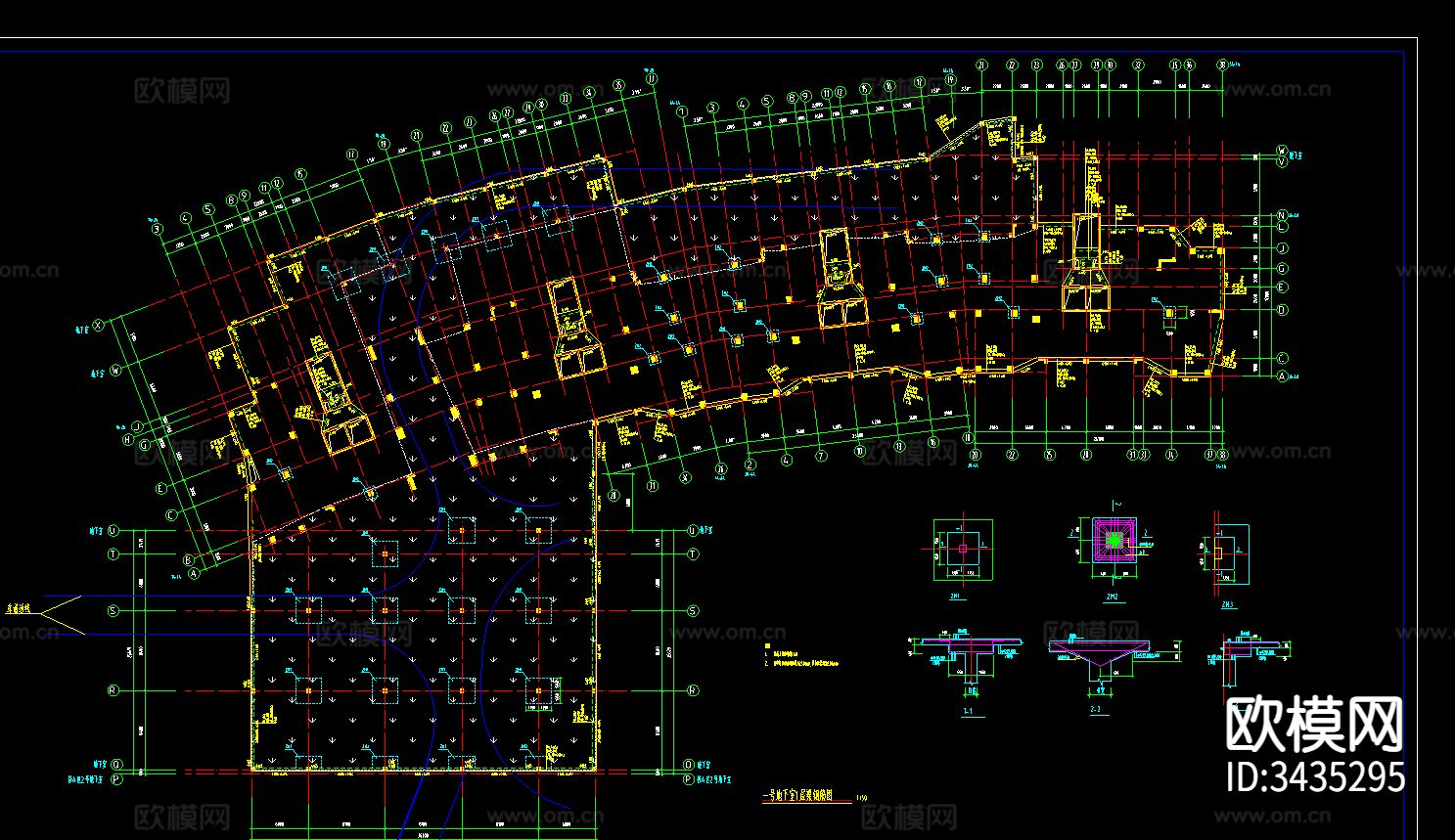 多层住宅CAD施工图下载（渲染图3）
