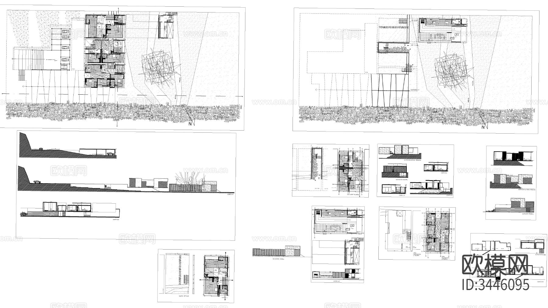 海滩别墅cad大样图下载