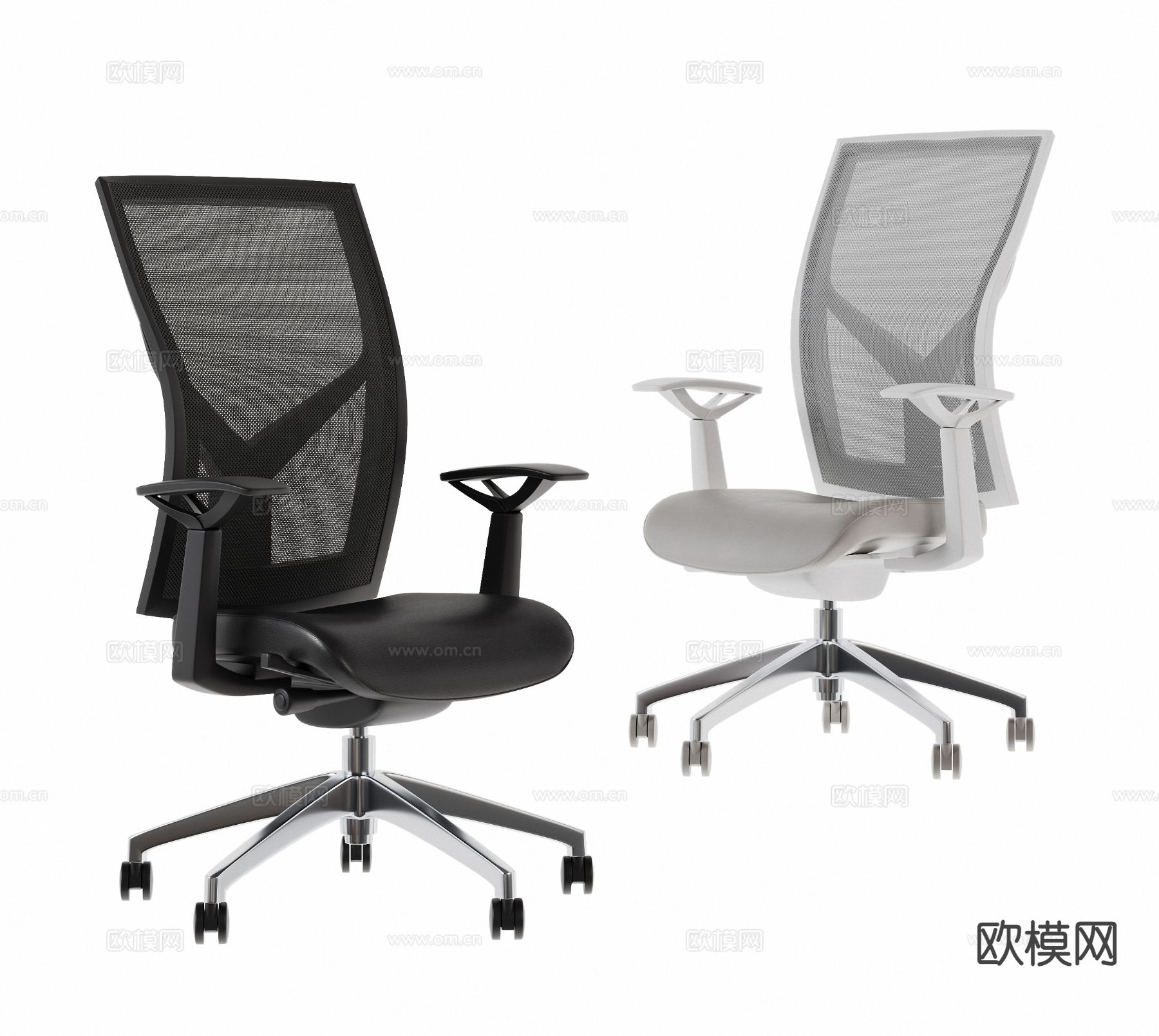 现代转椅 办公椅su模型下载（渲染图2）