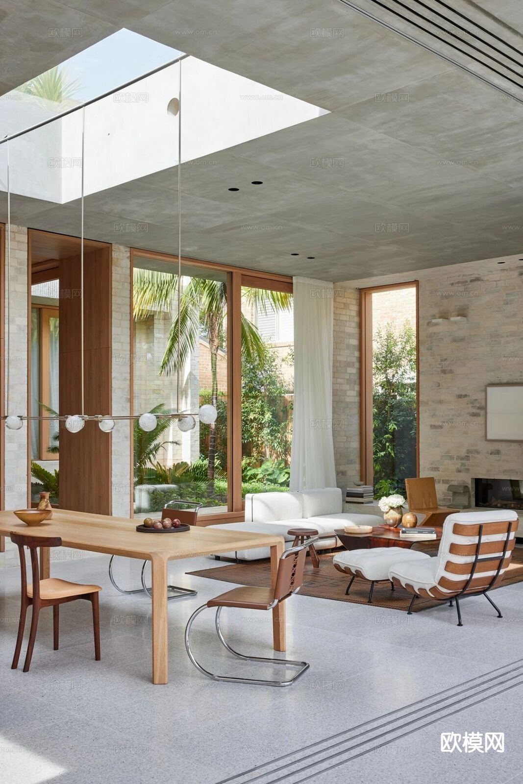 原木风 民宿大厅 客餐厅3d模型下载