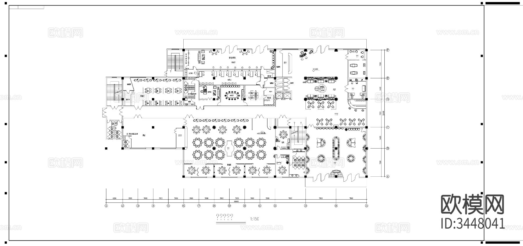 星级宾馆装修图cad施工图下载（渲染图3）