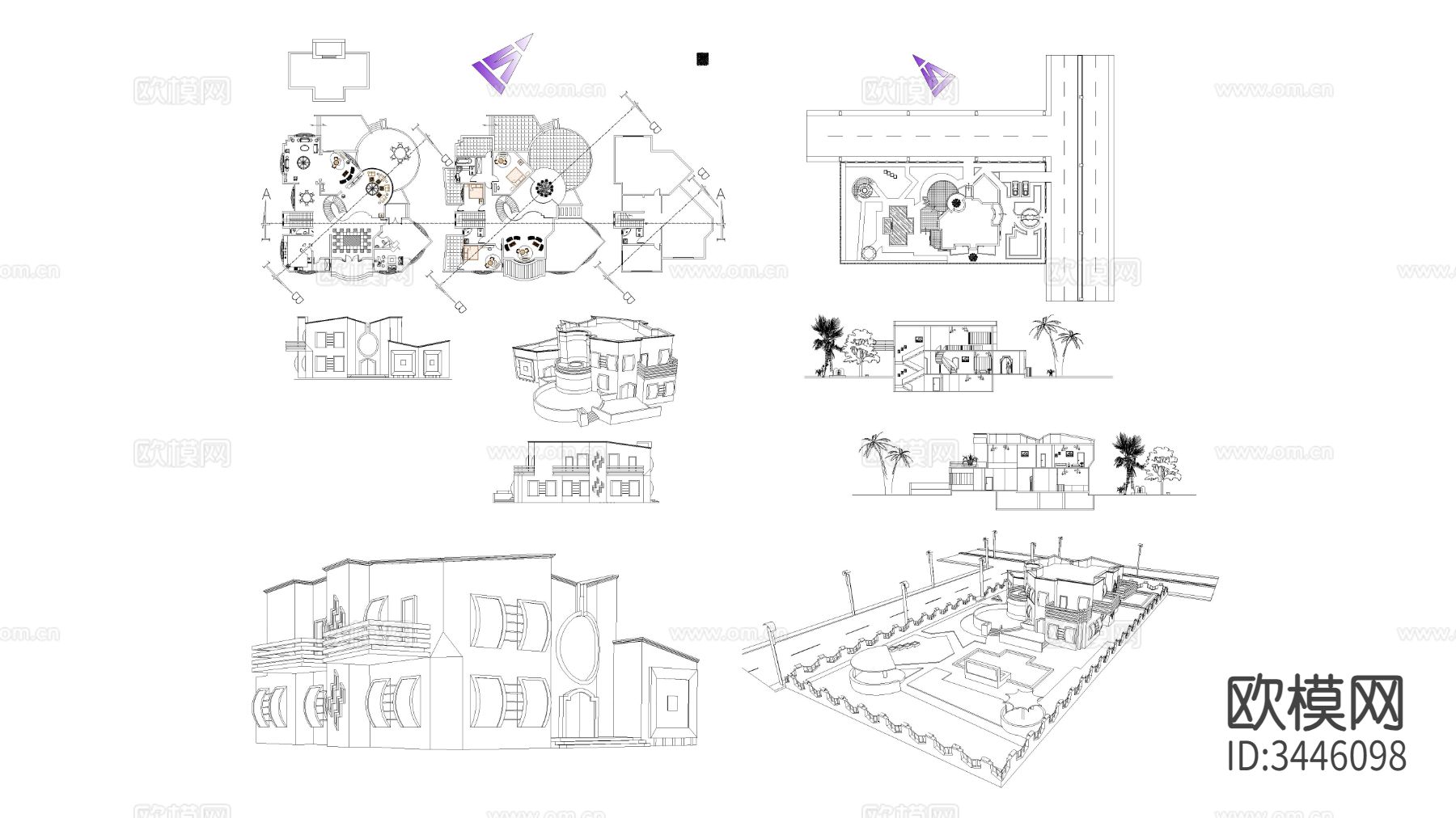 豪华别墅Dwg项目cad大样图下载