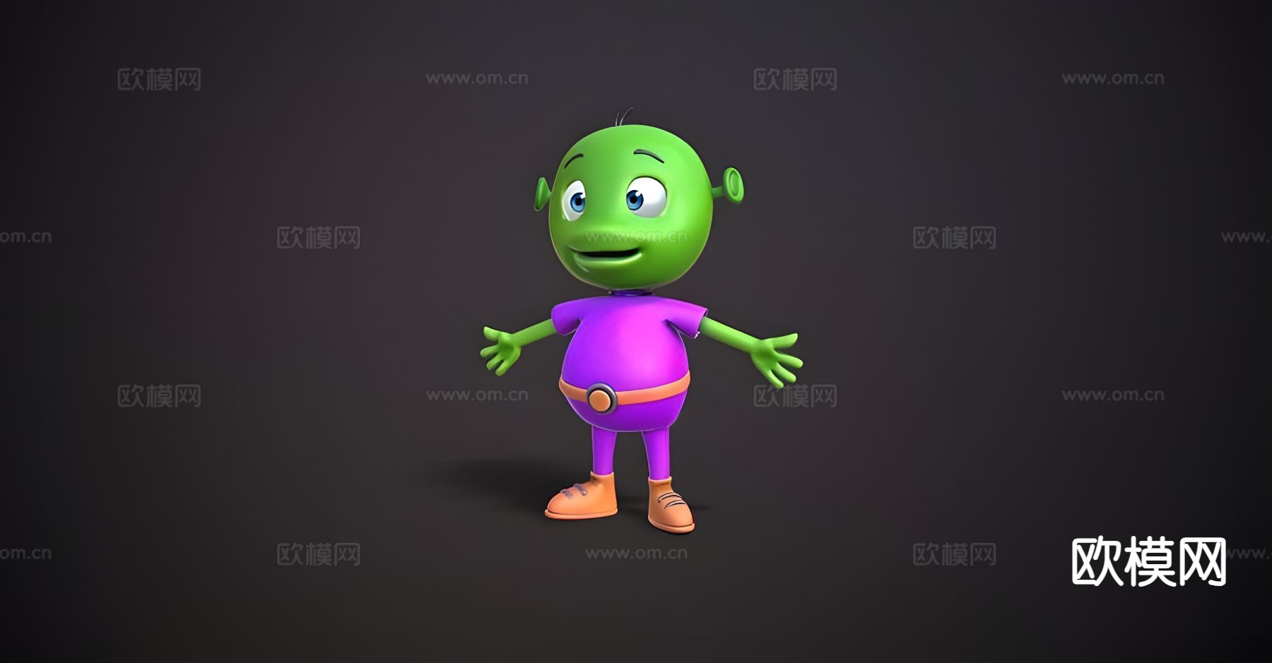 卡通角色 动画角色3d模型下载（渲染图1）