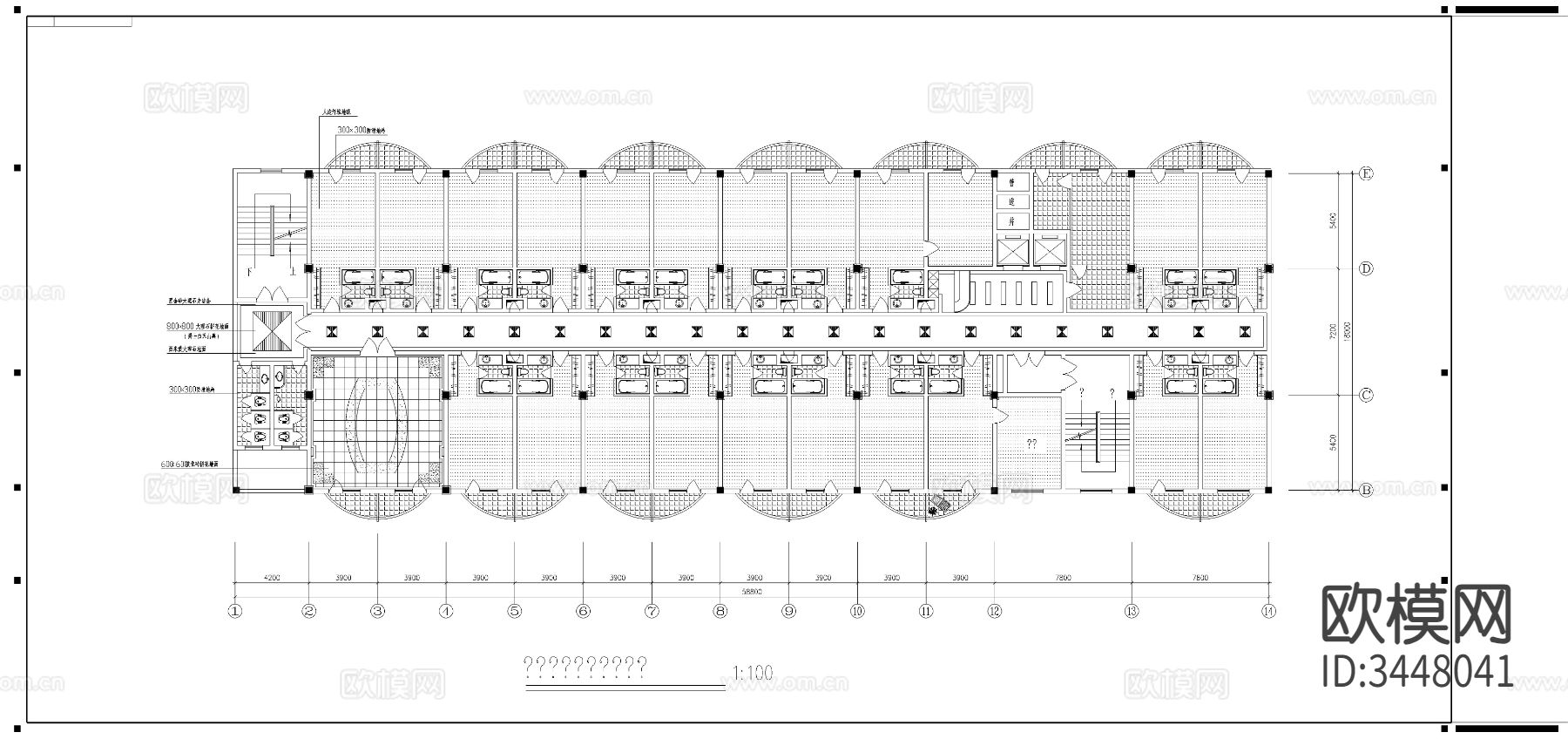 星级宾馆装修图cad施工图下载（渲染图10）