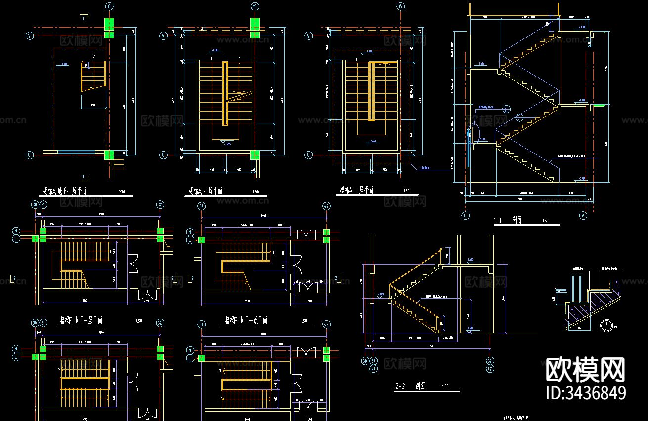 某大学广场建筑CAD施工图下载（渲染图5）