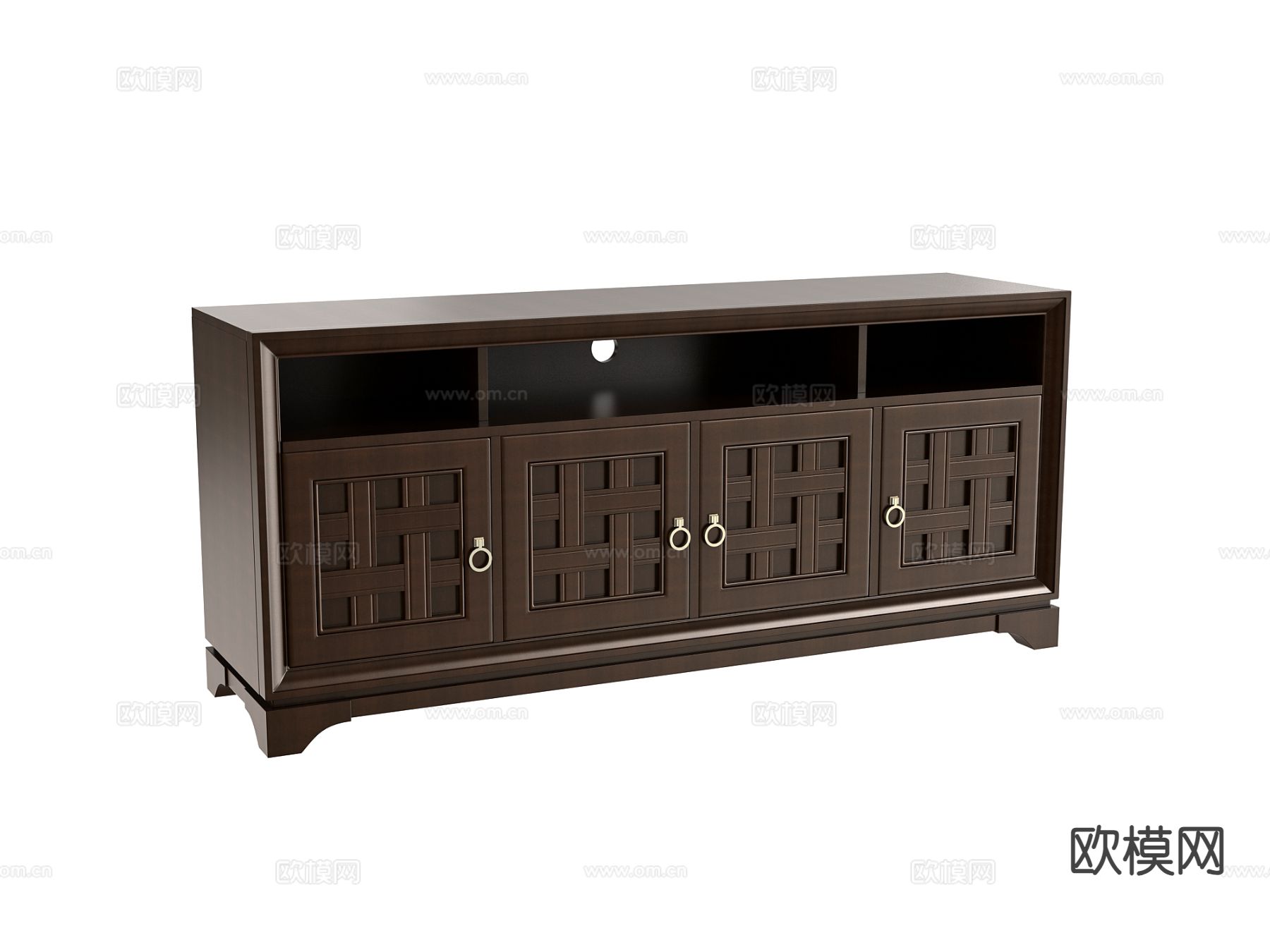 美式玄关柜 边柜3d模型下载