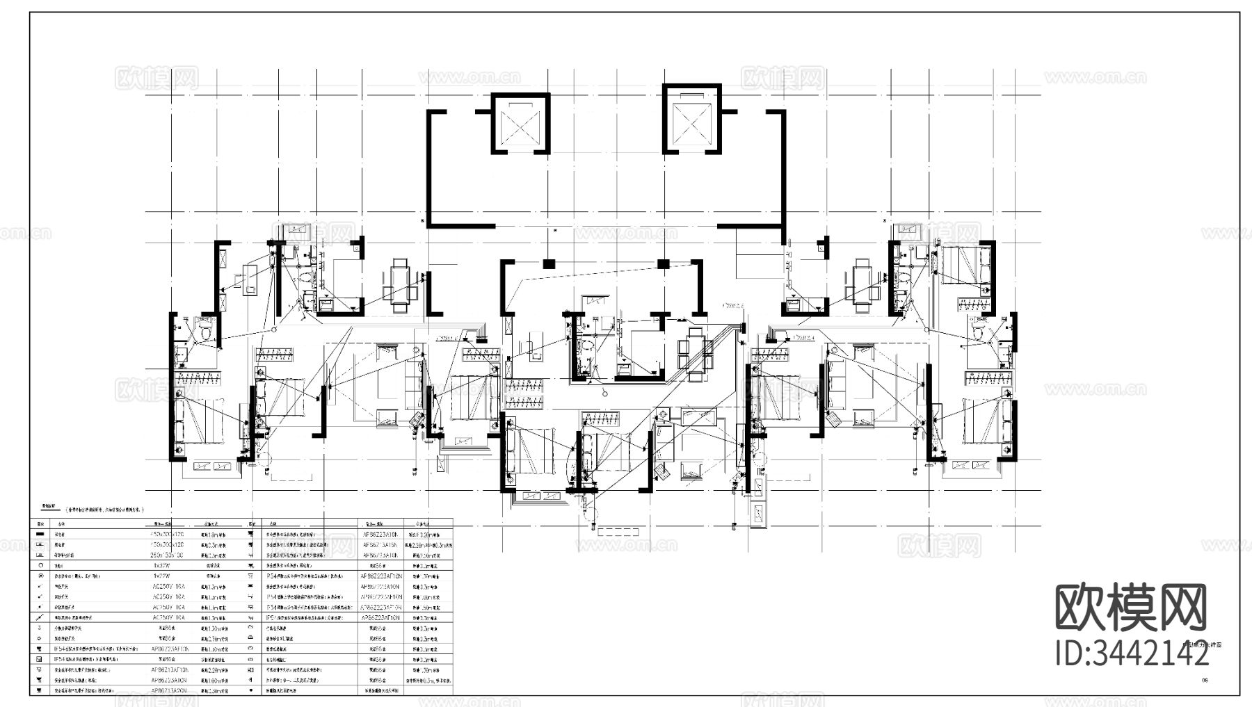 住宅小区电气CAD施工图下载（渲染图5）