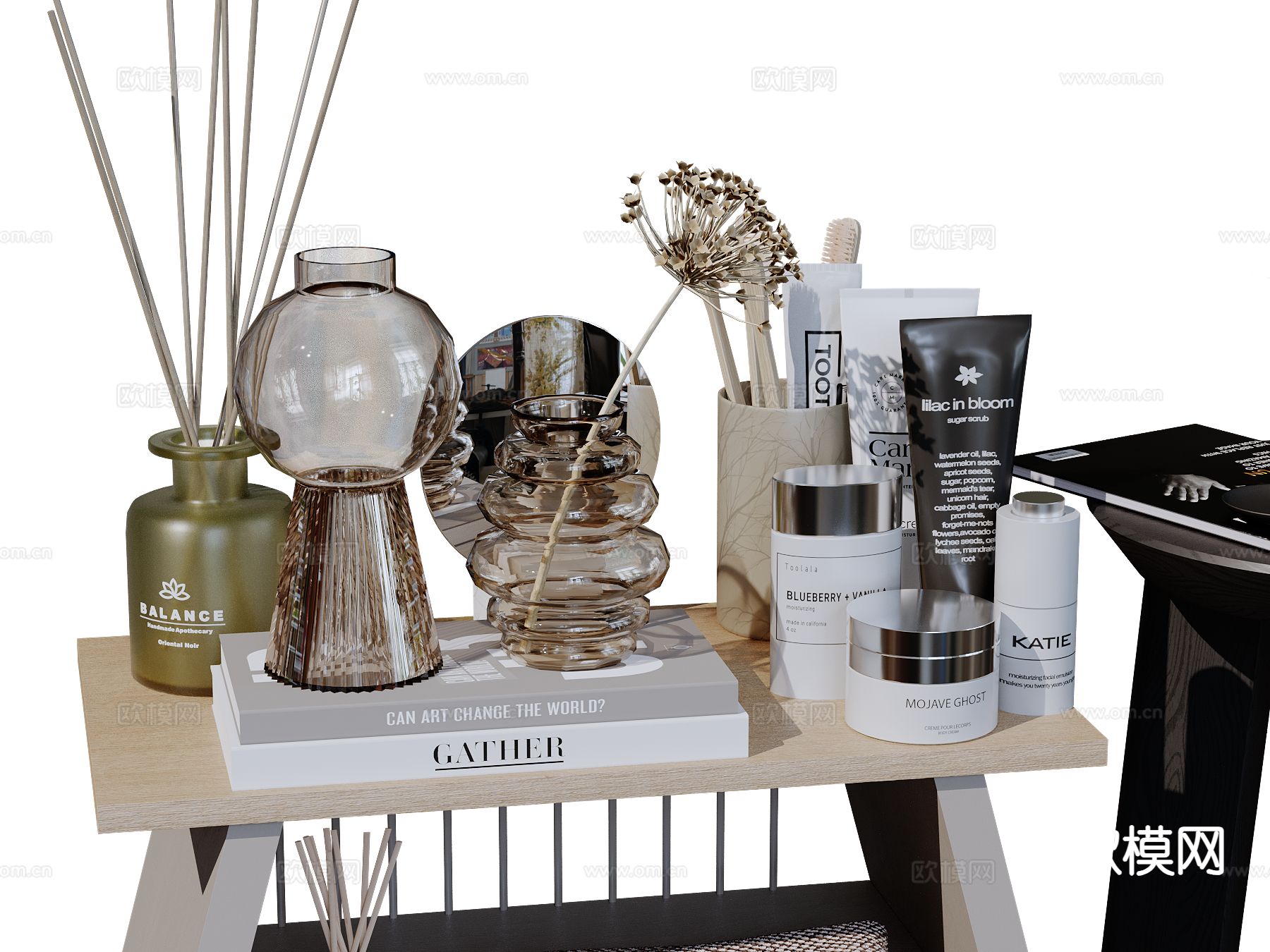 卫浴用具 洗漱用品su模型下载（渲染图2）