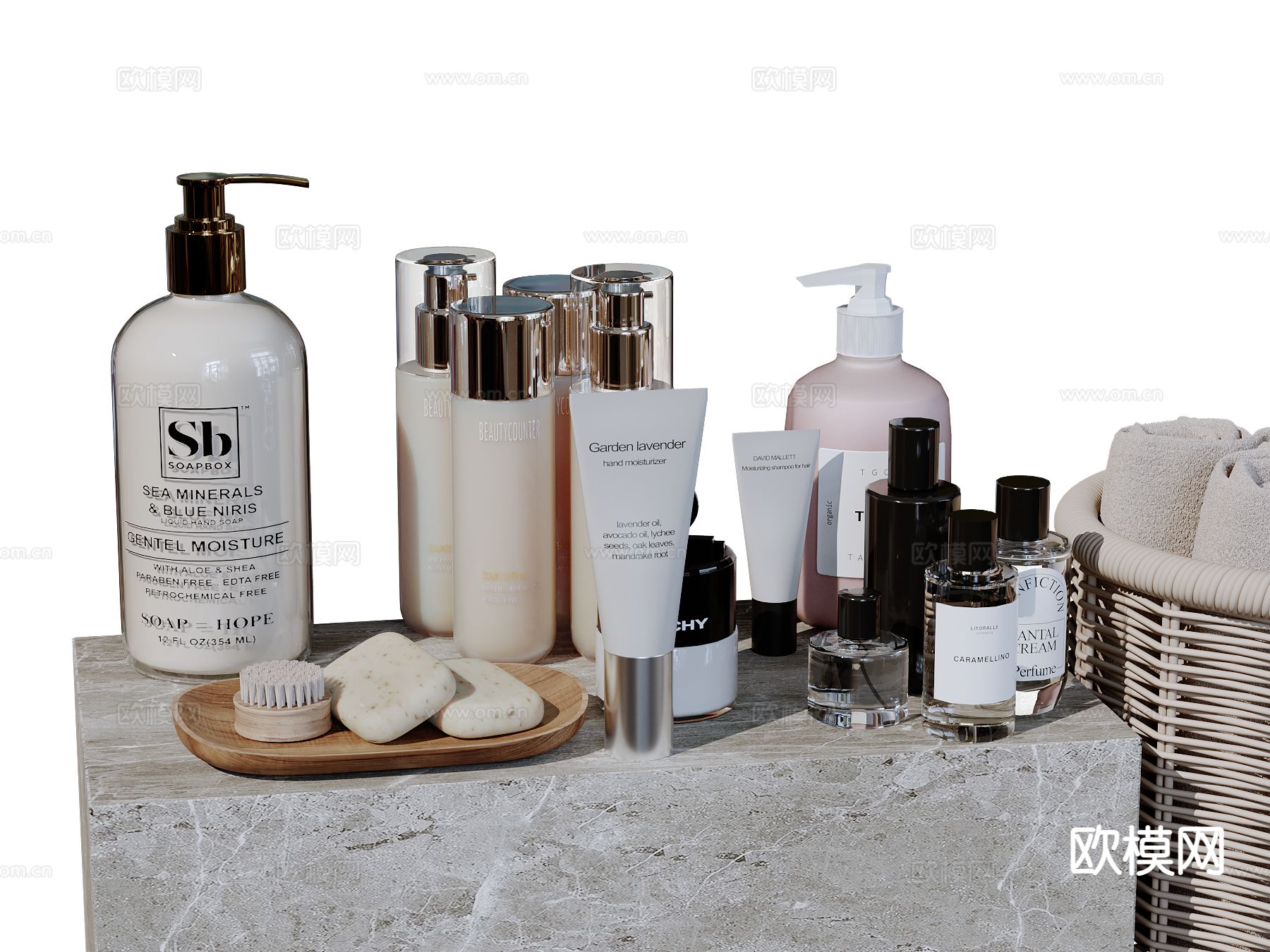 卫浴用具 洗漱用品su模型下载（渲染图2）