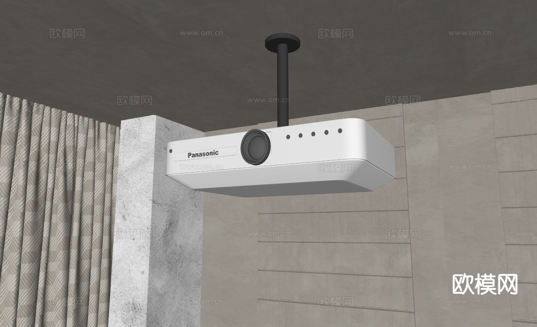 现代投影仪su模型下载（渲染图1）