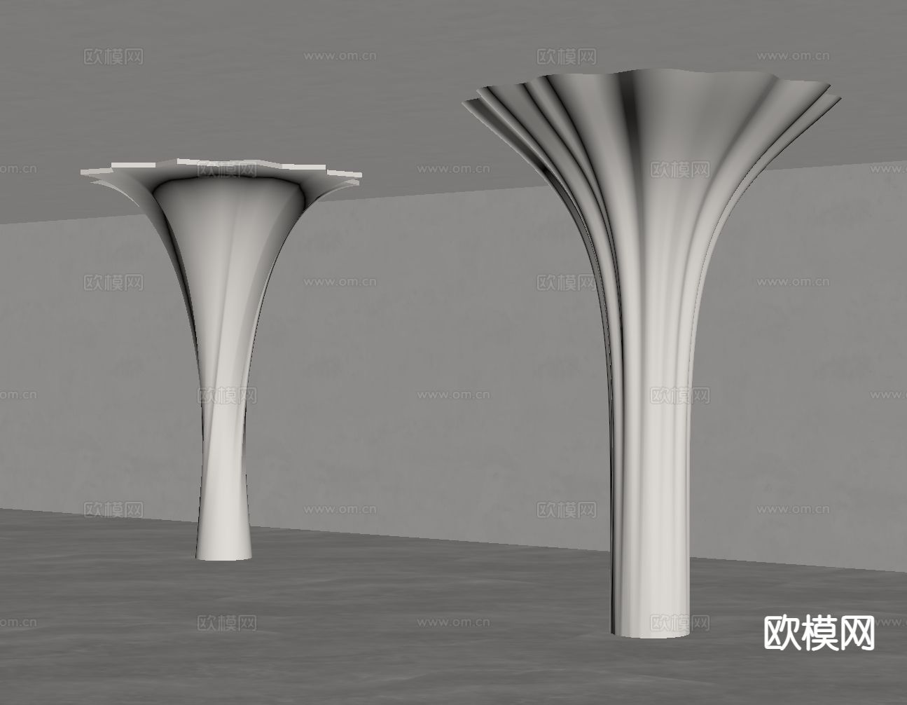 现代异形柱 装饰柱su模型下载（渲染图1）