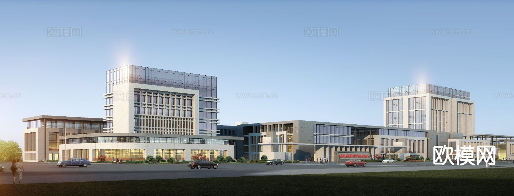 商业办公楼外观3d模型下载