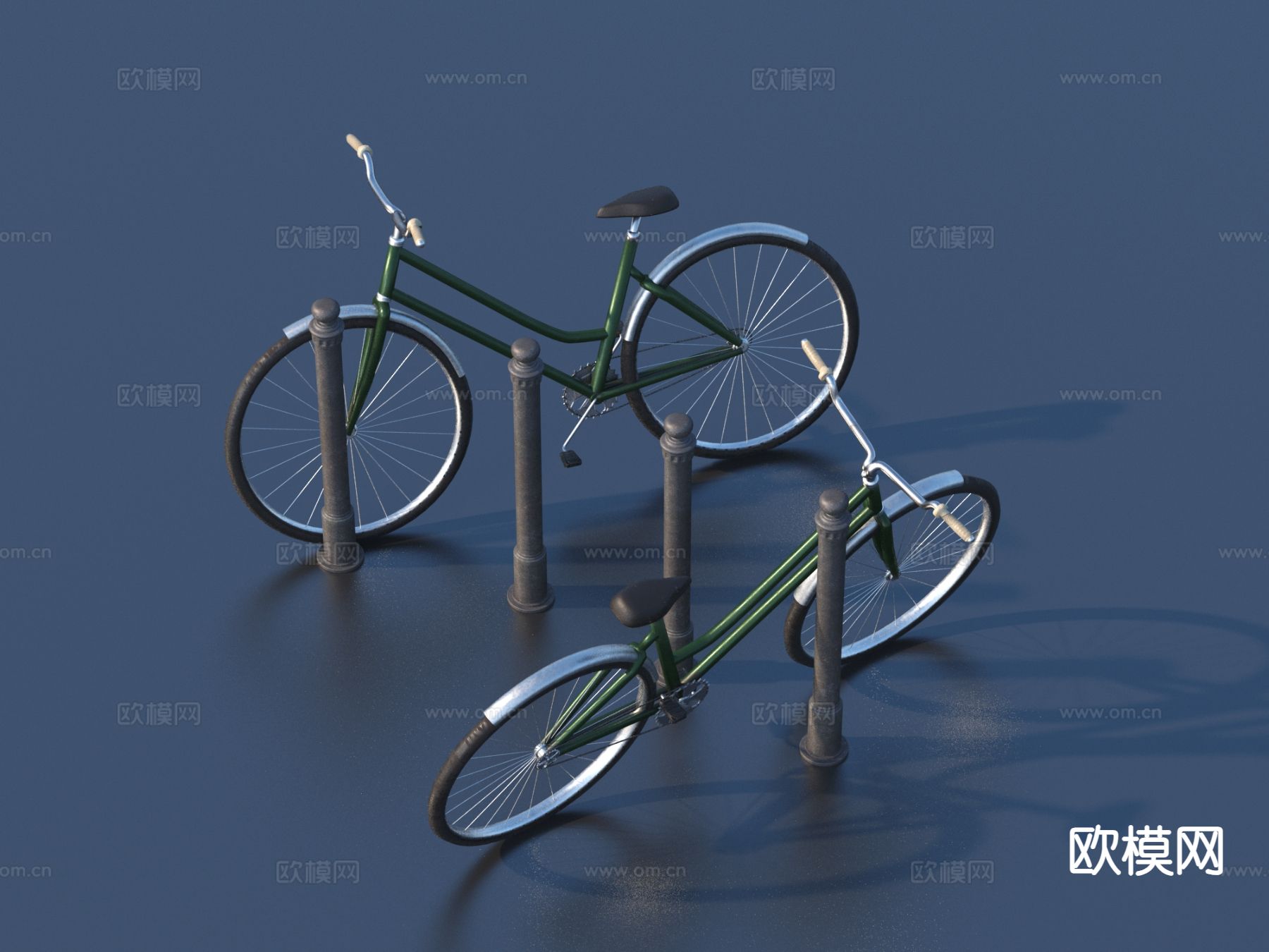 自行车 单车 山地车3d模型下载