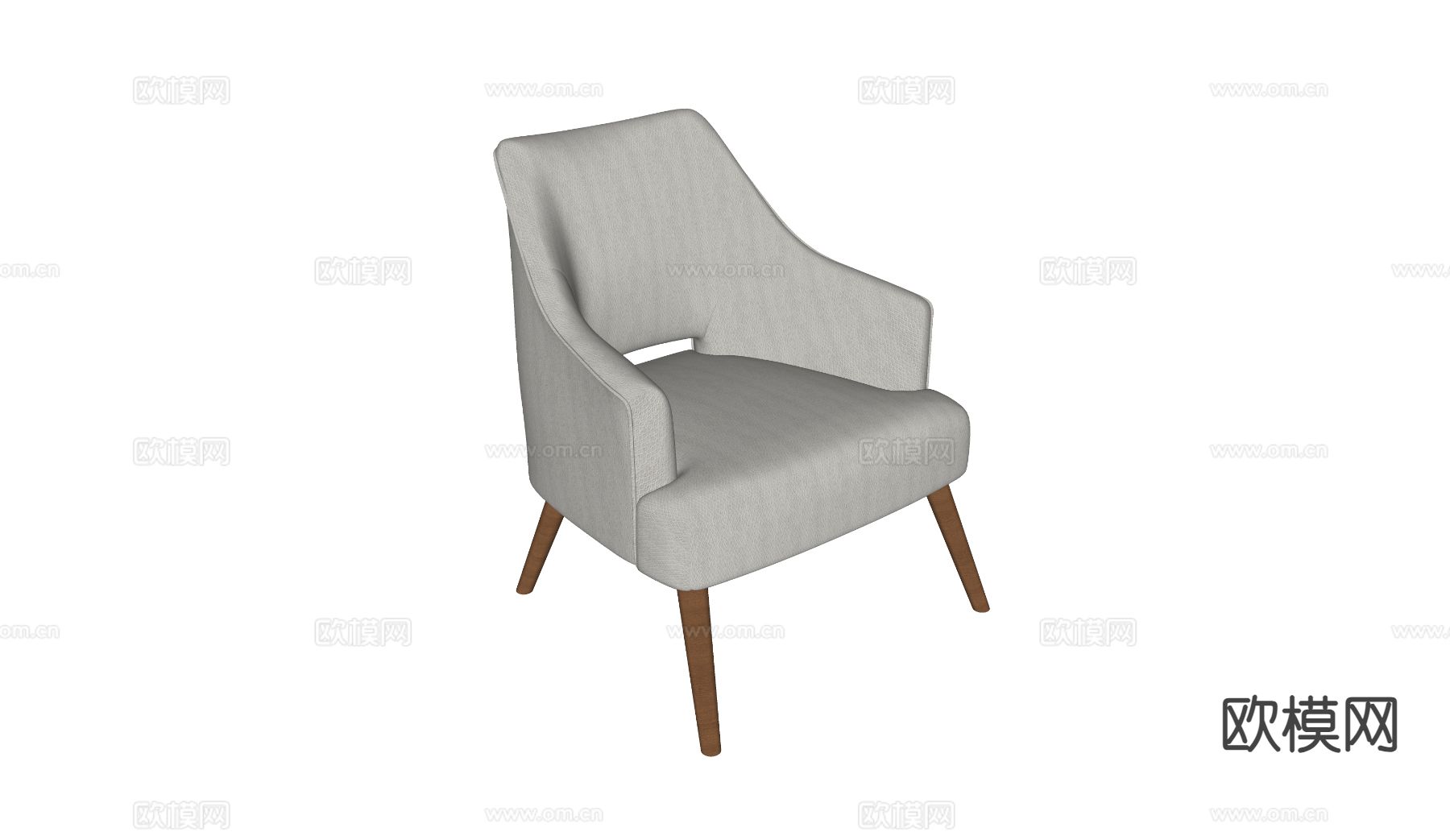 Poliform 休闲椅su模型下载（渲染图1）