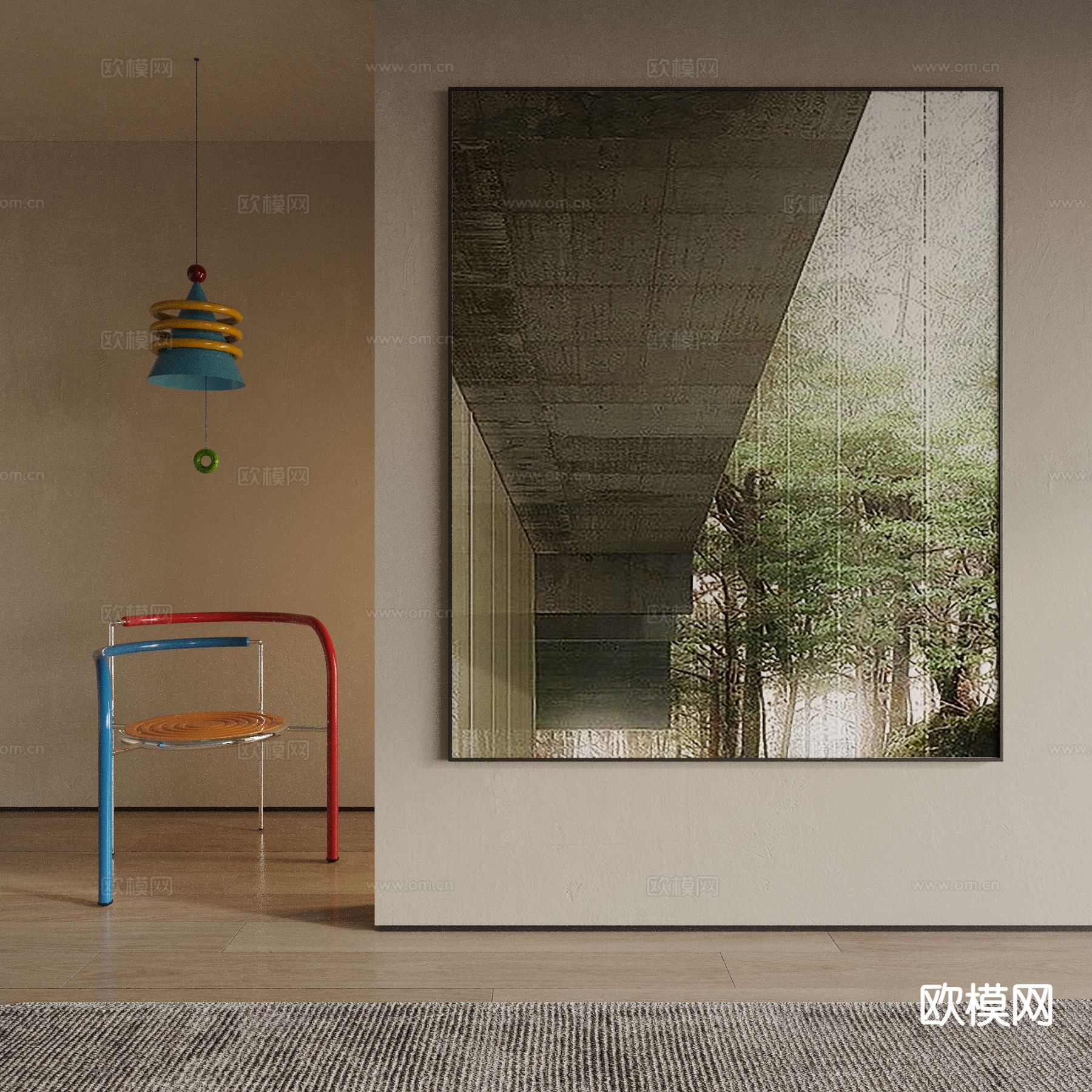 建筑画 装饰画 艺术画3d模型下载