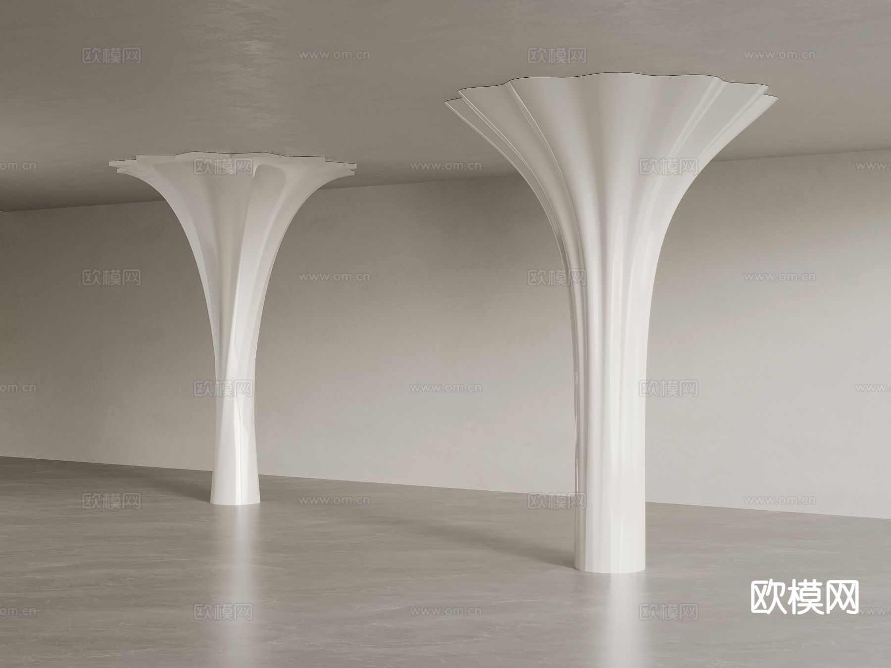 现代异形柱 装饰柱su模型下载（渲染图2）